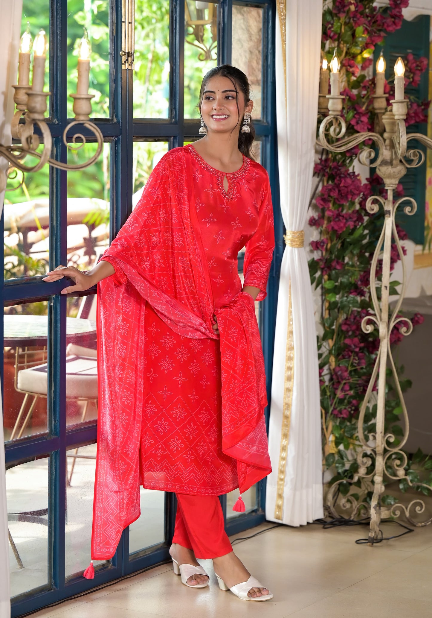 Pure Crepe kurti with pant and Dupatta M91790AUMU