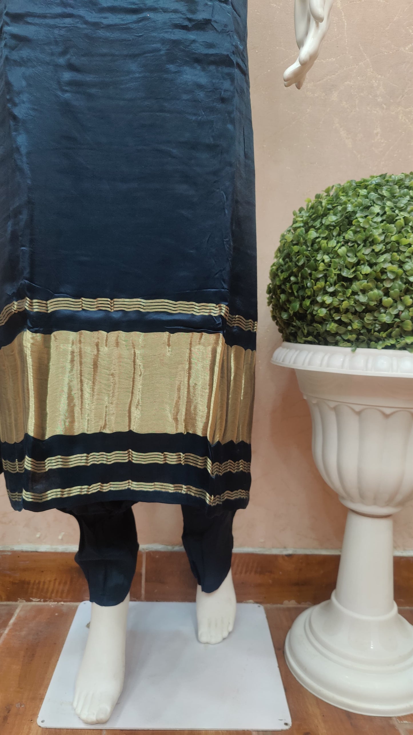 Pure Gajji Silk kurti with pant and dupatta MUSM92600S44