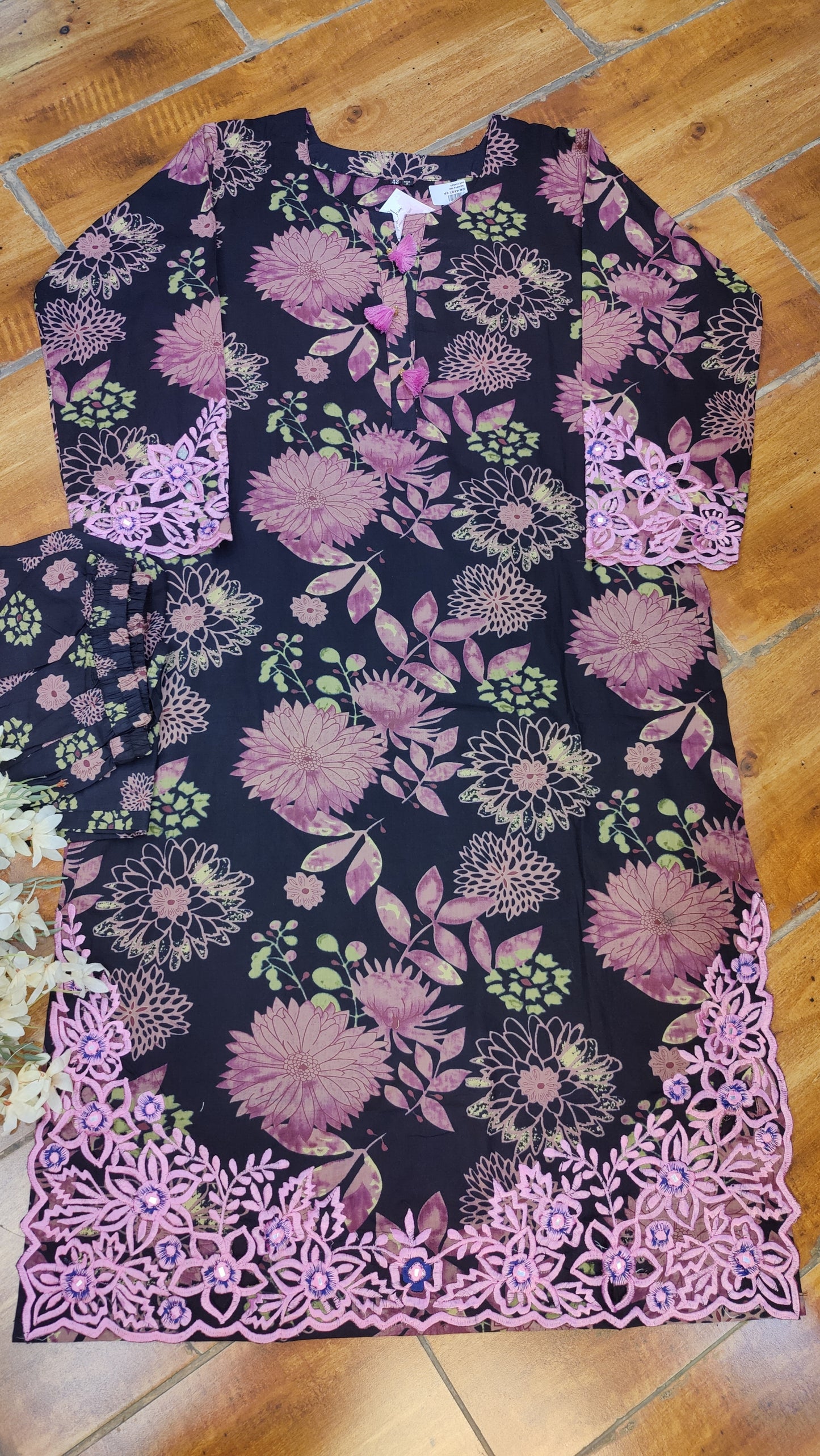 Pure Cotton kurti with pant and dupatta M91565GB