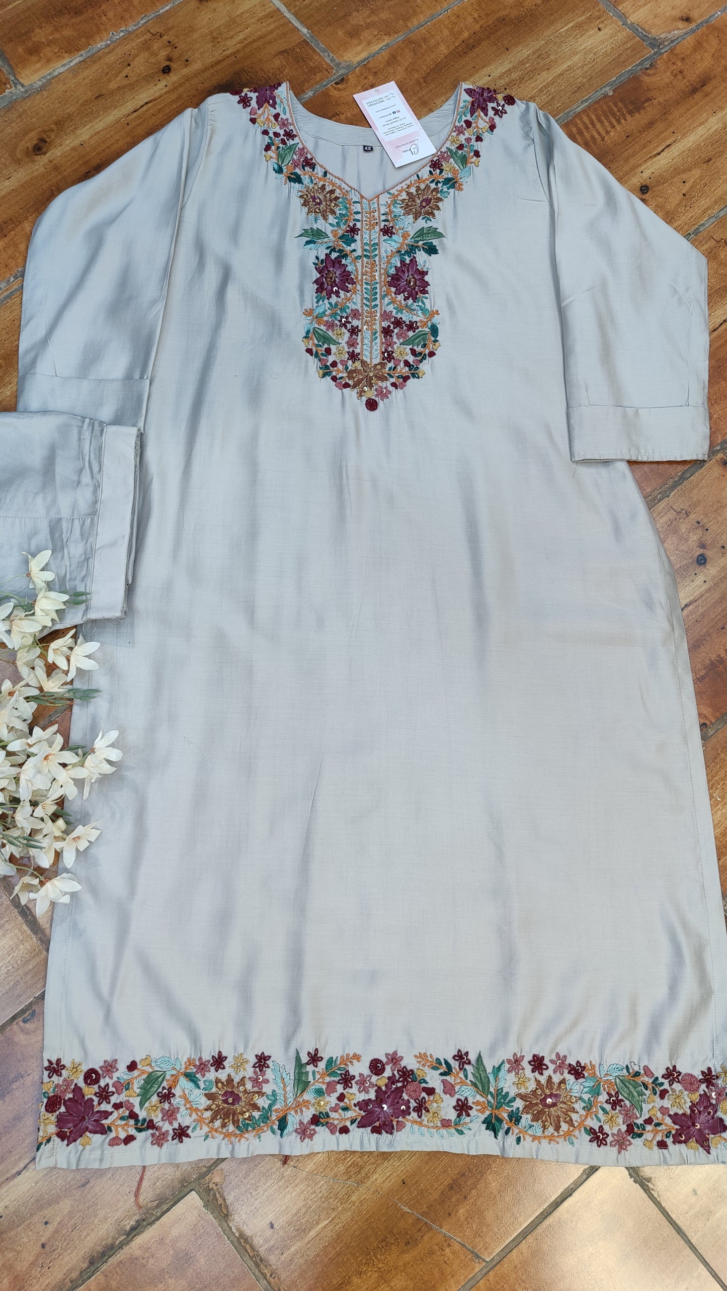 Silk Kurti with pant and dupatta M91200SS