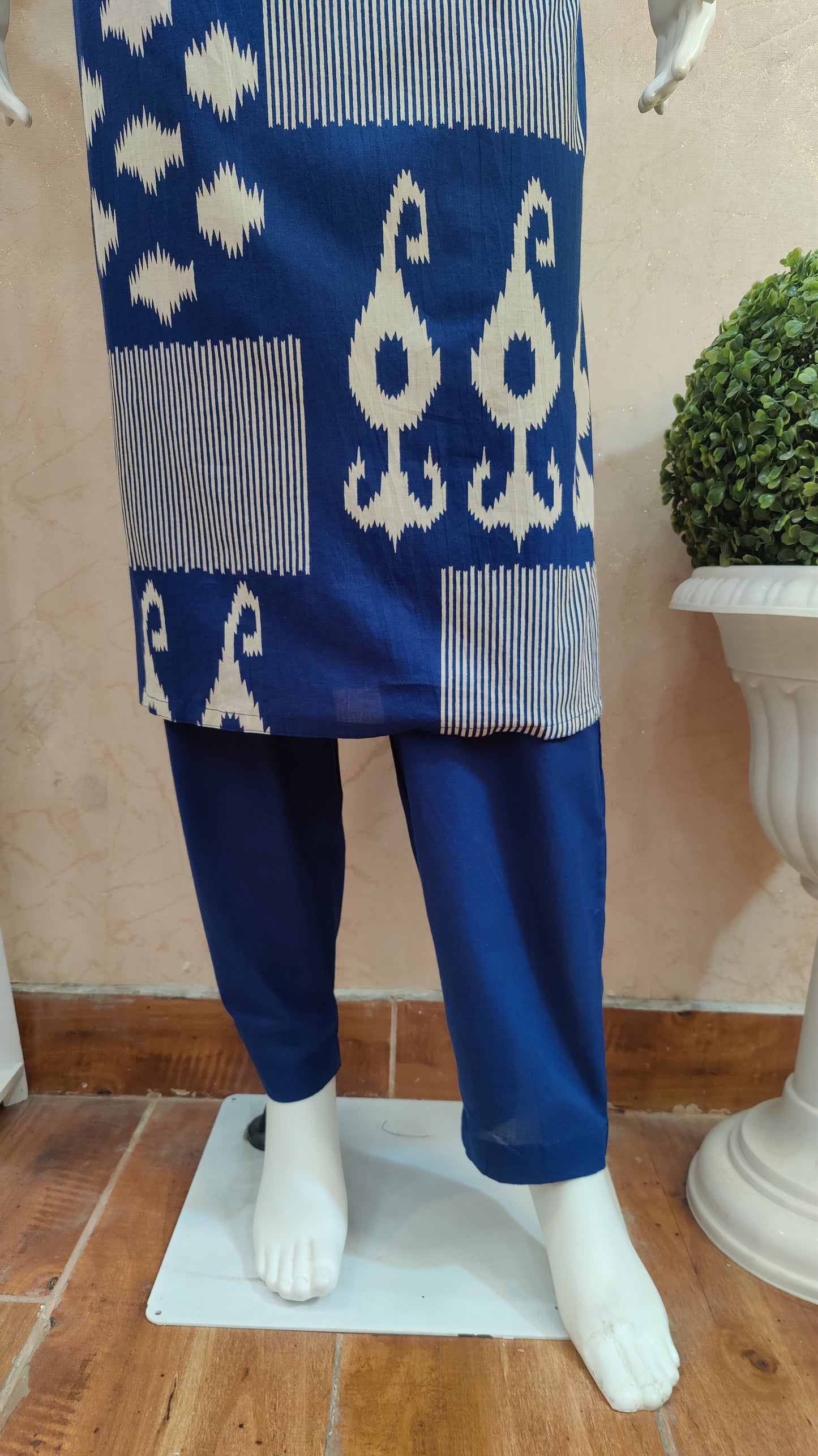 Pure Cotton Kurti with pant and dupatta M9920AUR