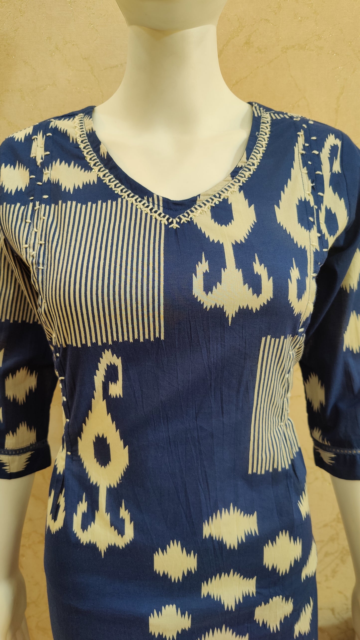 Pure Cotton Kurti with pant and dupatta M9920AUR