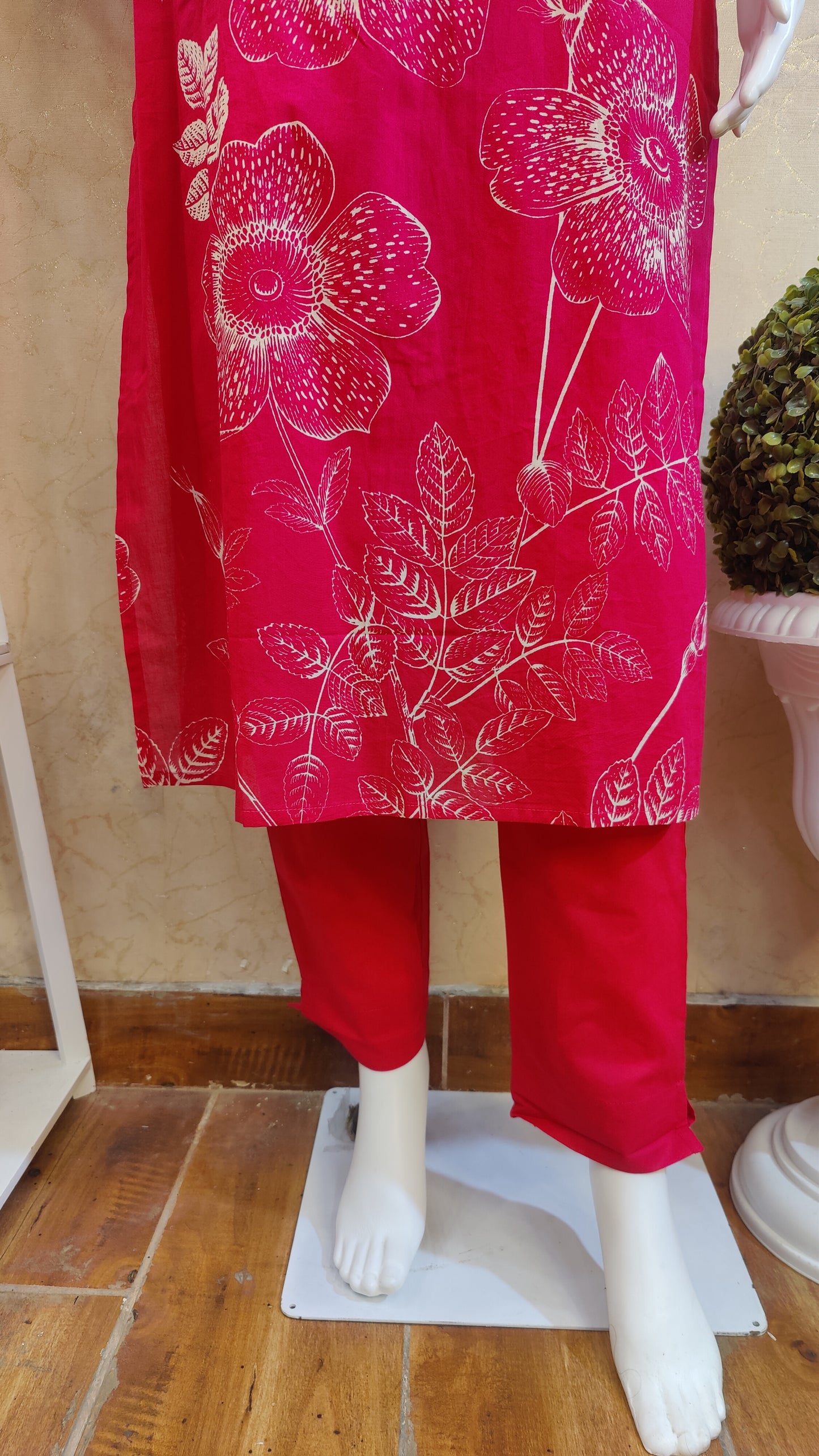 Pure Cotton Kurti with pant and dupatta