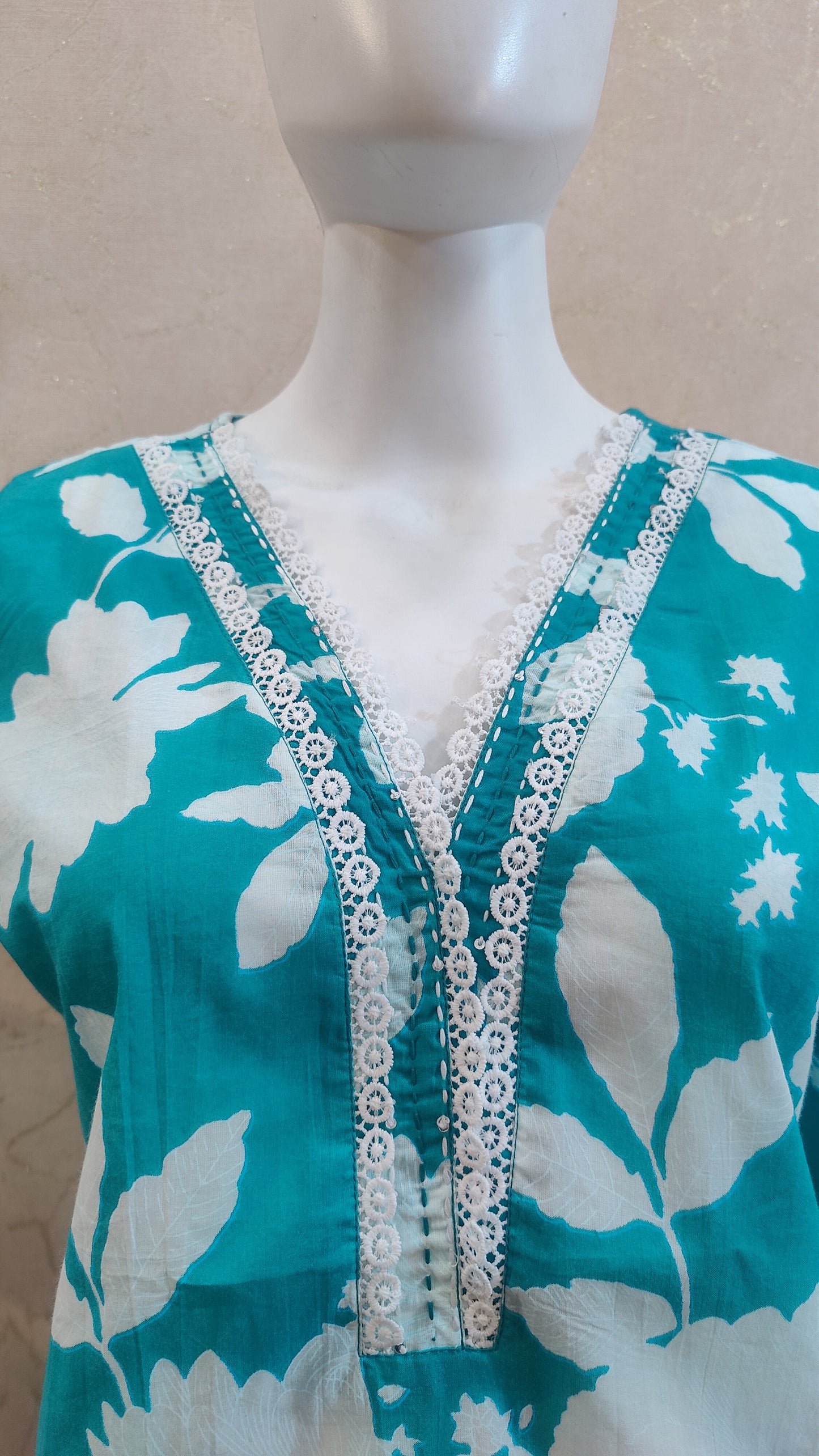 Pure Cotton Kurti with pant and dupatta M9945/AUR