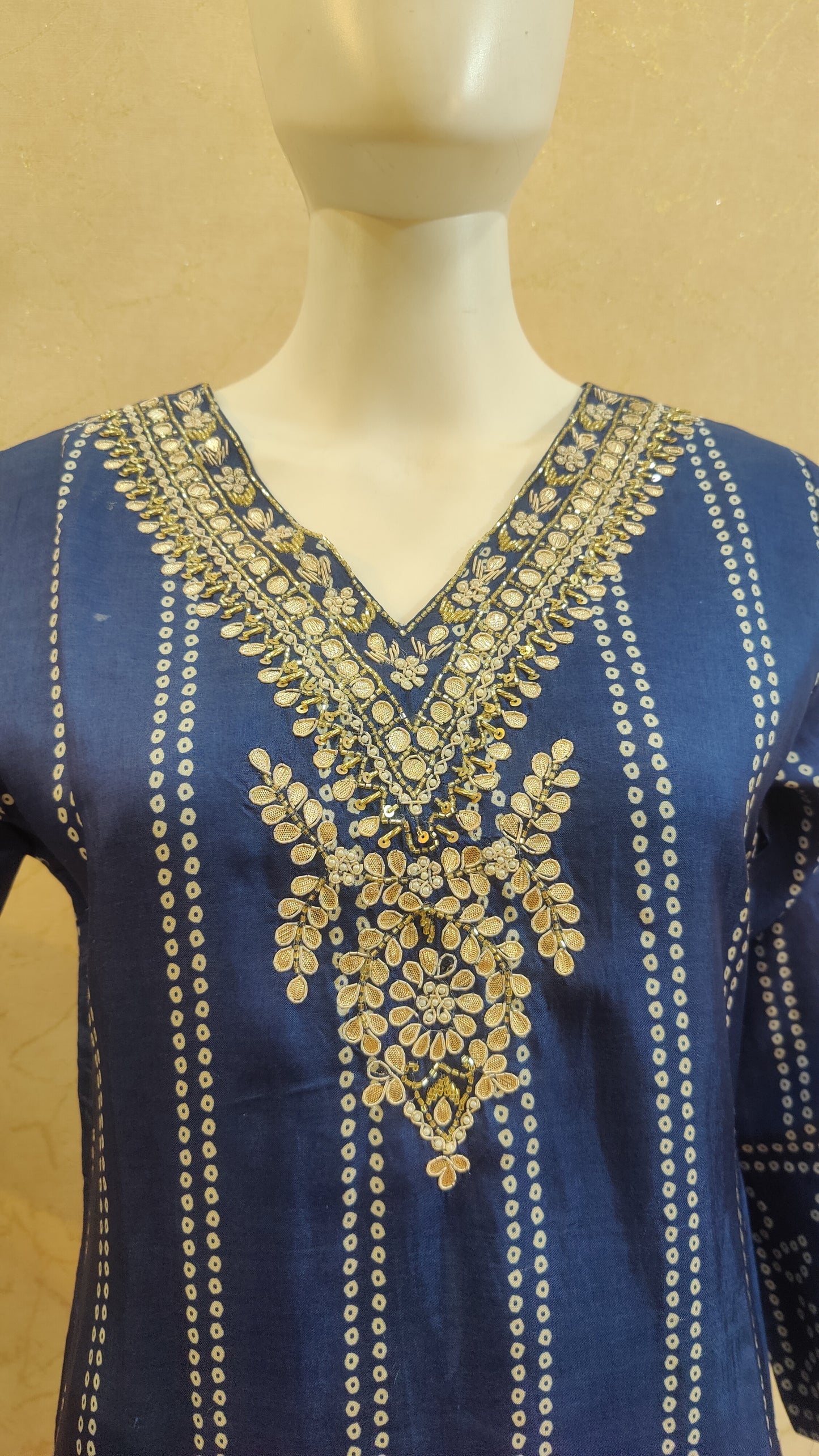 Pure Silk kurti with pant and dupatta M91930/AUR