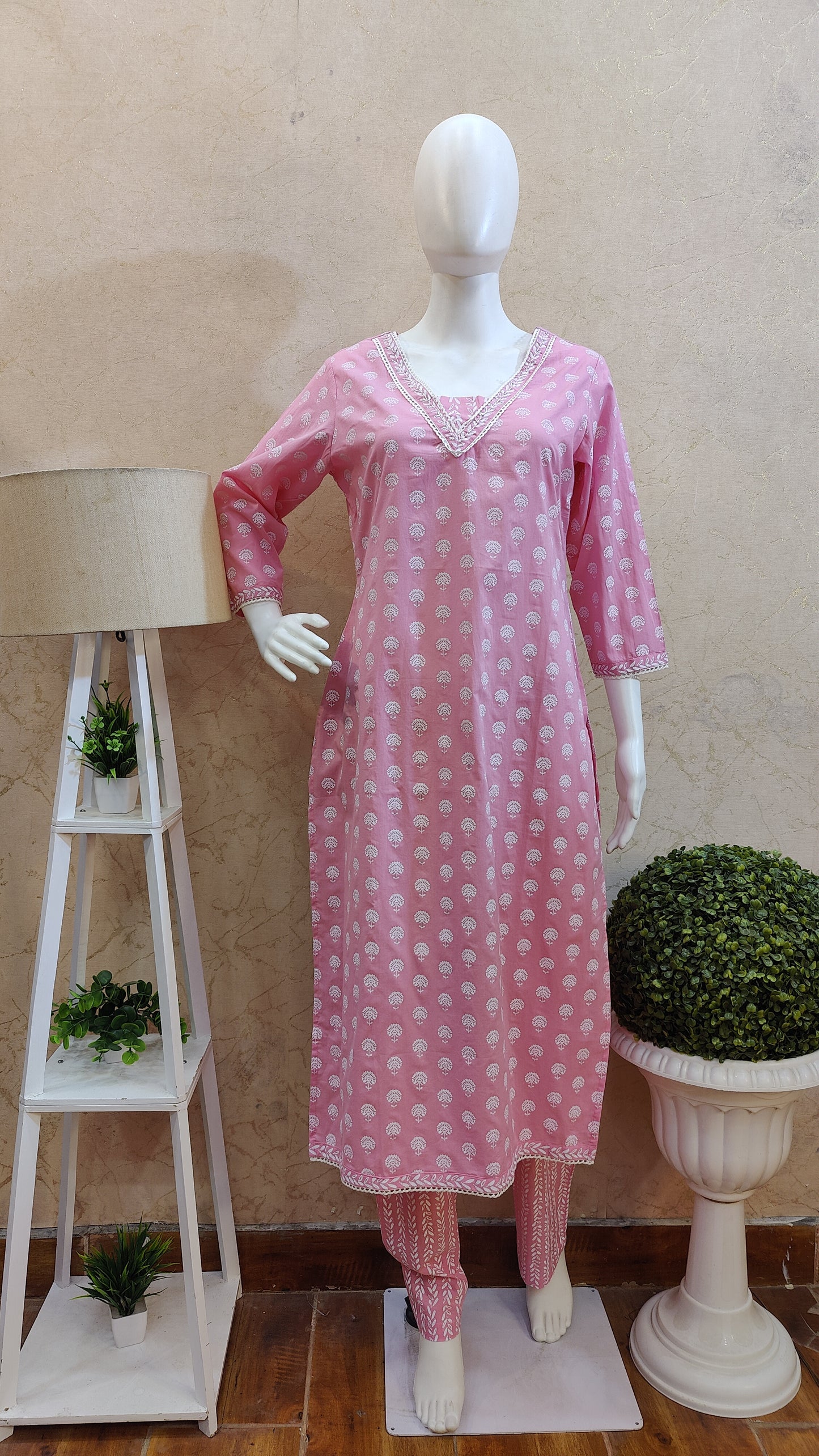 Pure Cotton Kurti with pant and dupatta M8870/GB