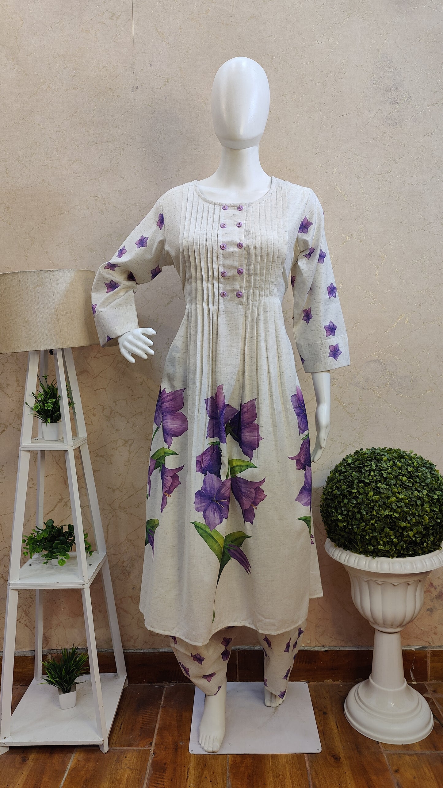 Pure Cotton Kurti with pant and dupatta M91640/AUR