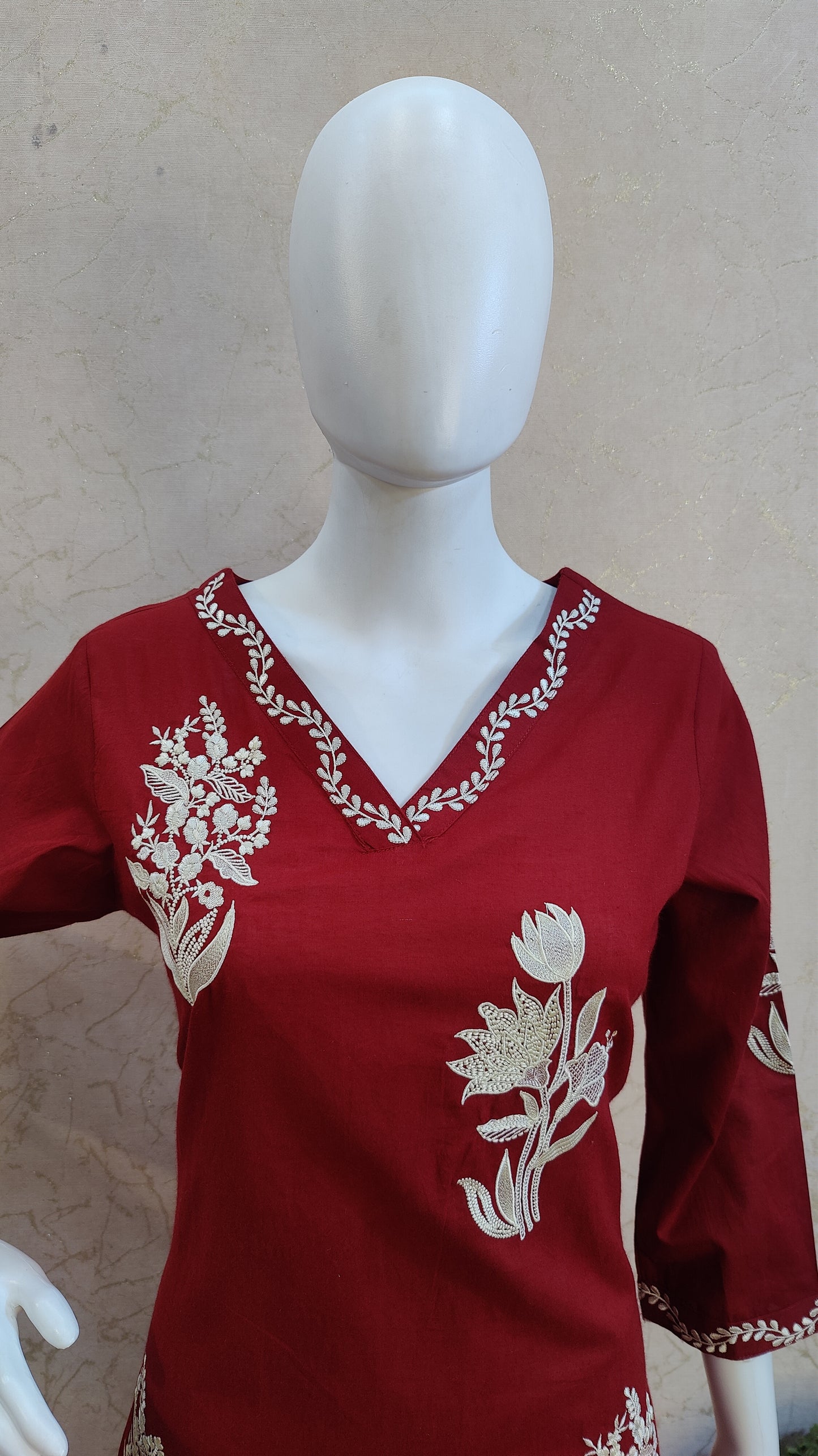 Pure Cotton Kurti with pant and dupatta M91250/GB