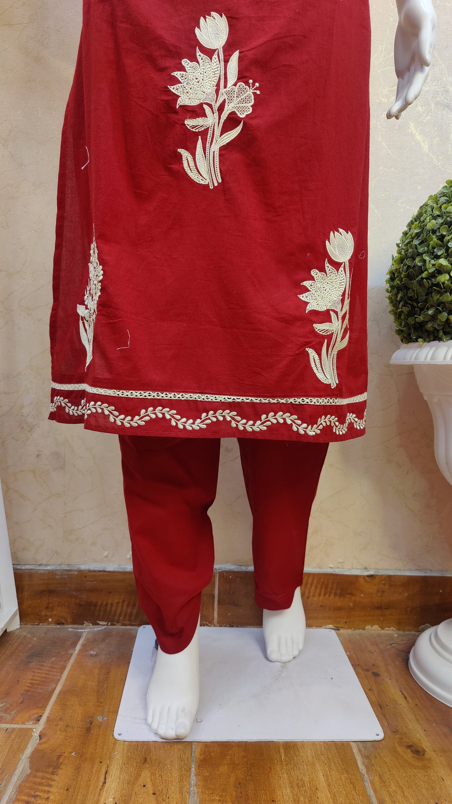 Pure Cotton Kurti with pant and dupatta M91250/GB