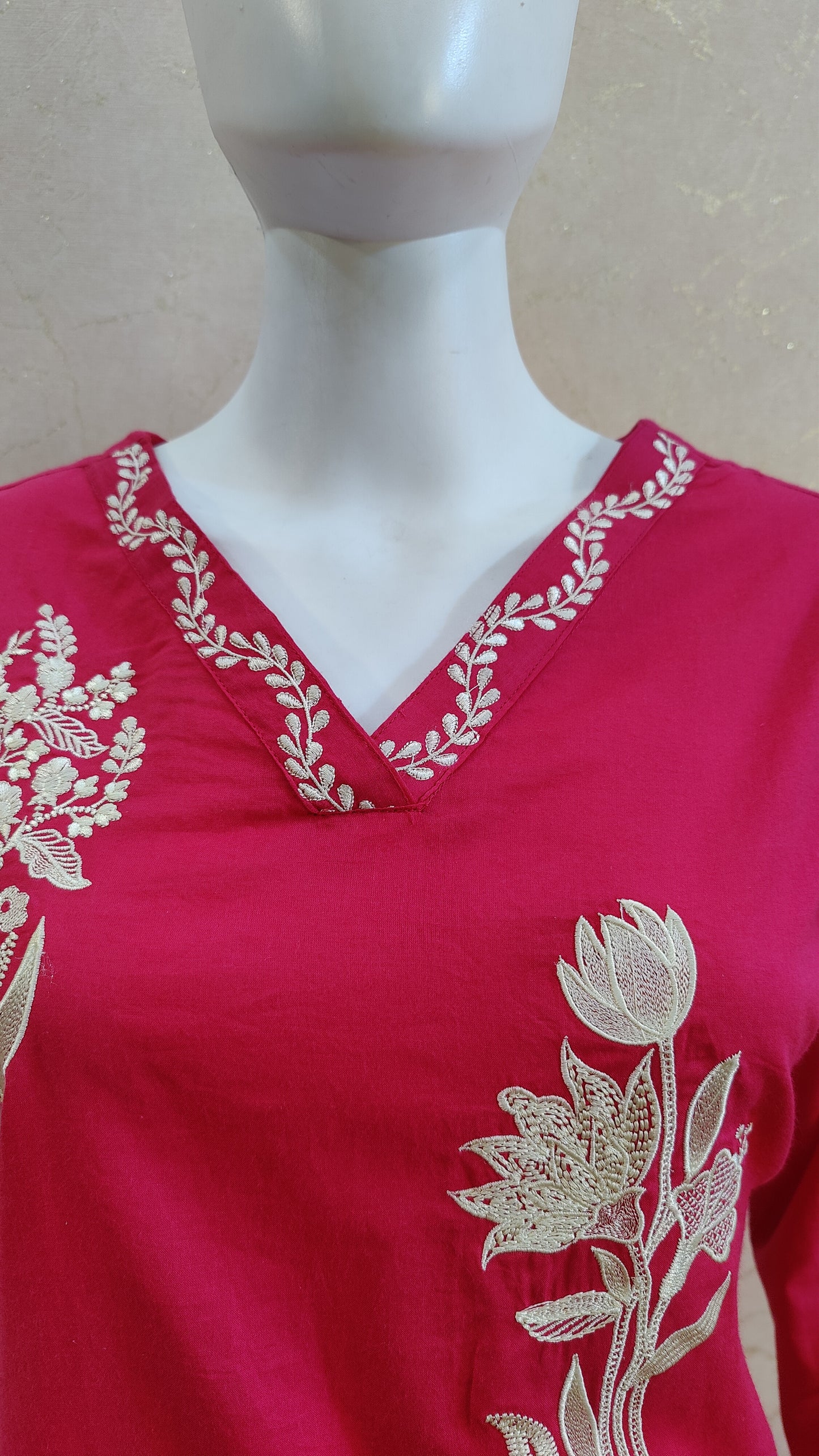 Pure Cotton Kurti with pant and dupatta M91250/GB