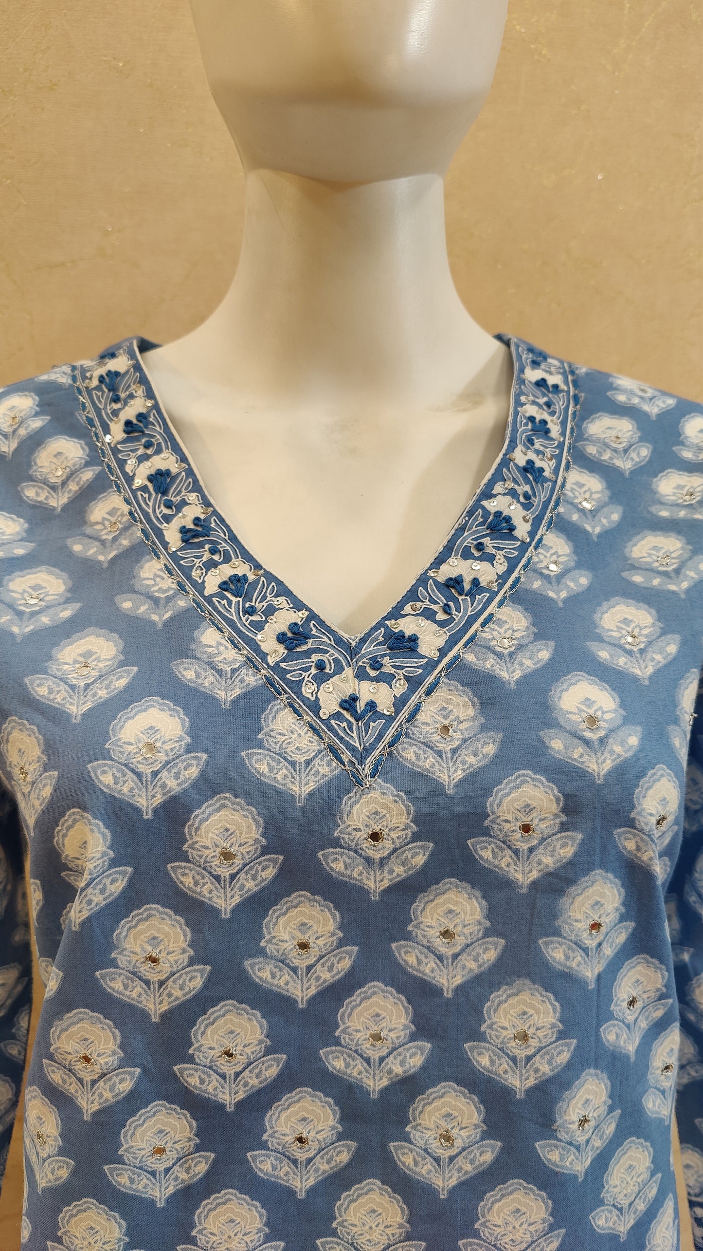 Pure Cotton Kurti with pant and dupatta M9945/AUR