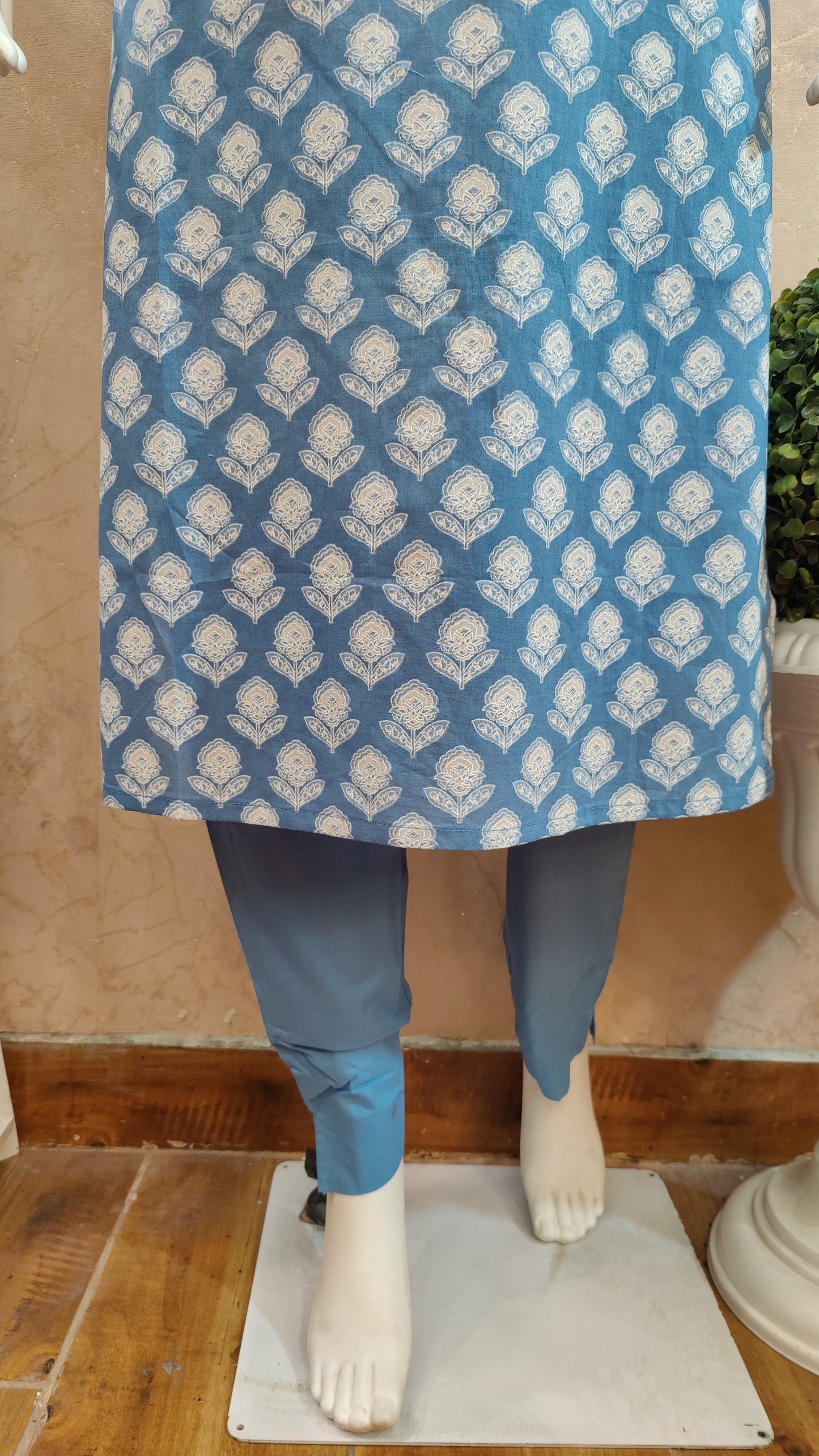 Pure Cotton Kurti with pant and dupatta M9945/AUR