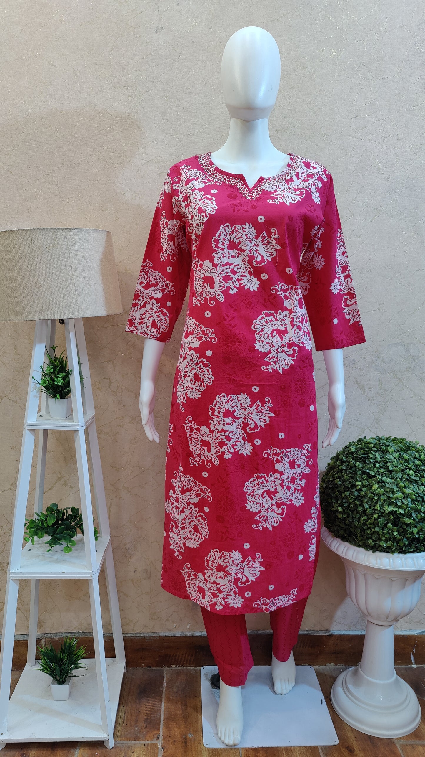 Pure Cotton Kurti with pant and dupatta M9920/GB