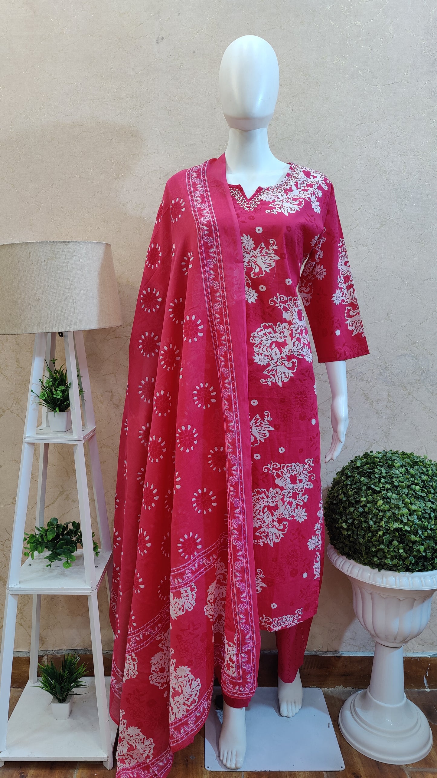 Pure Cotton Kurti with pant and dupatta M9920/GB