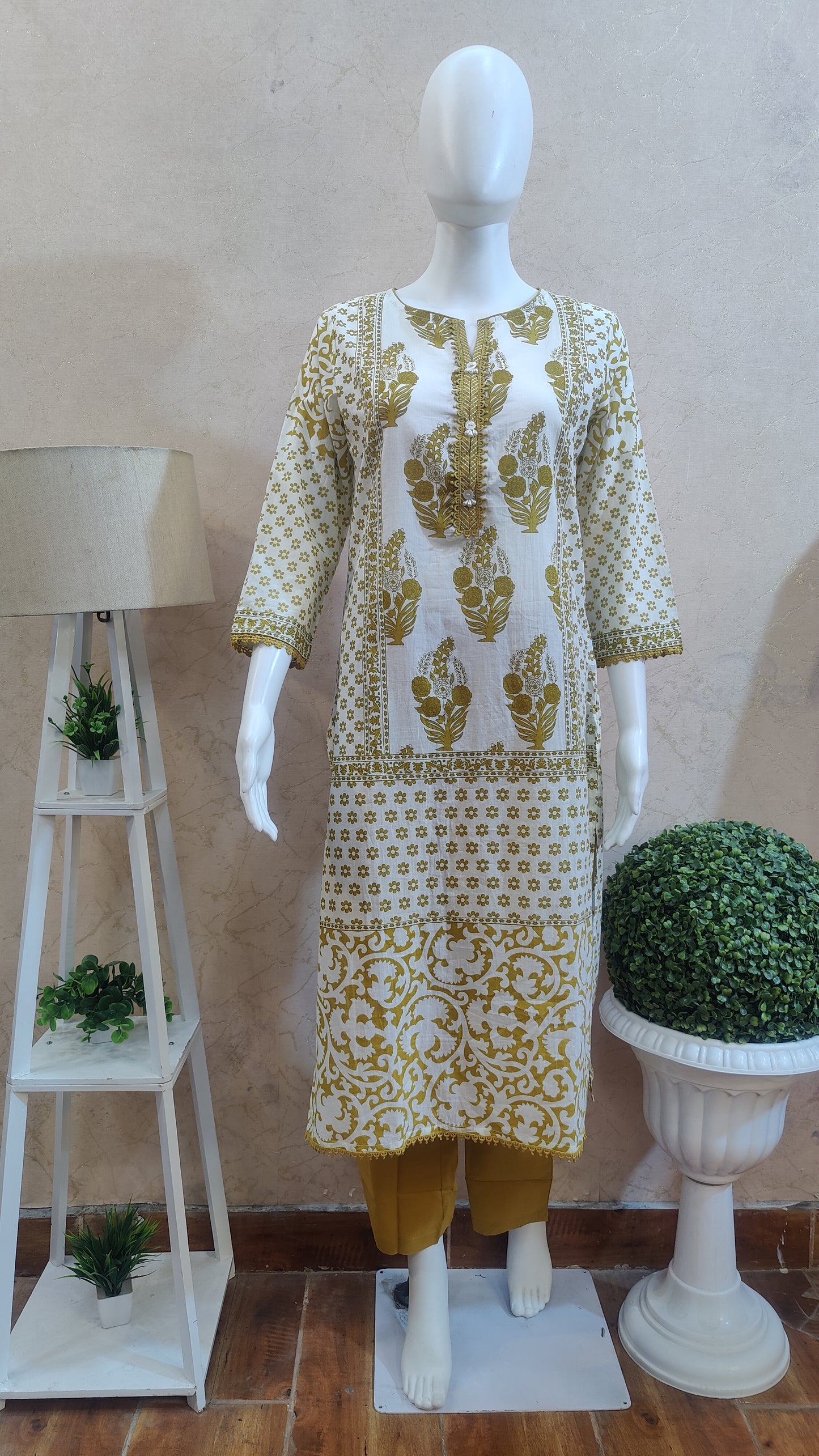 Pure Cotton Kurti with pant and dupatta M8895/GB