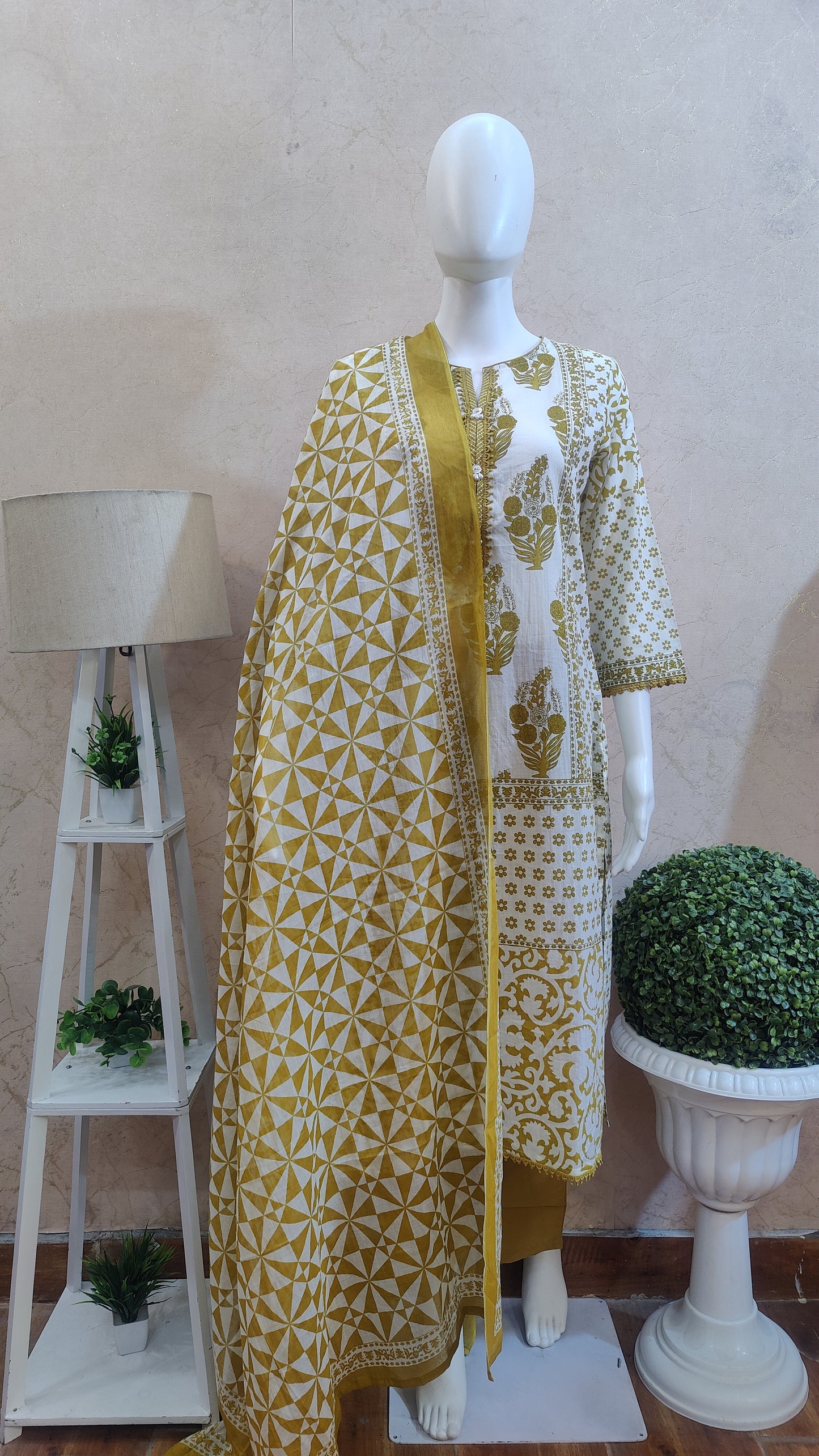 Pure Cotton Kurti with pant and dupatta M8895/GB