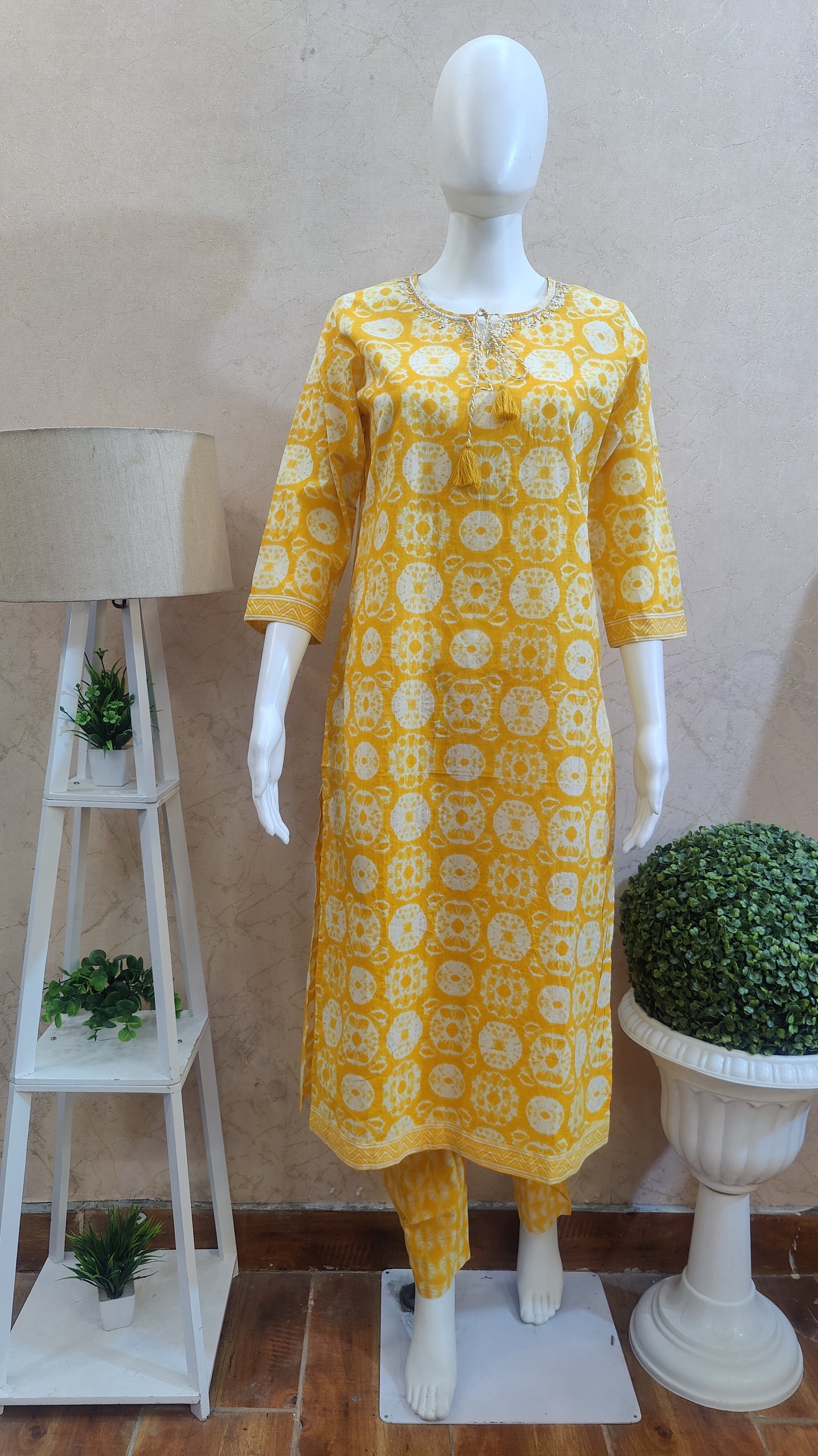 Pure Cotton Kurti with pant and dupatta M9995/AUR