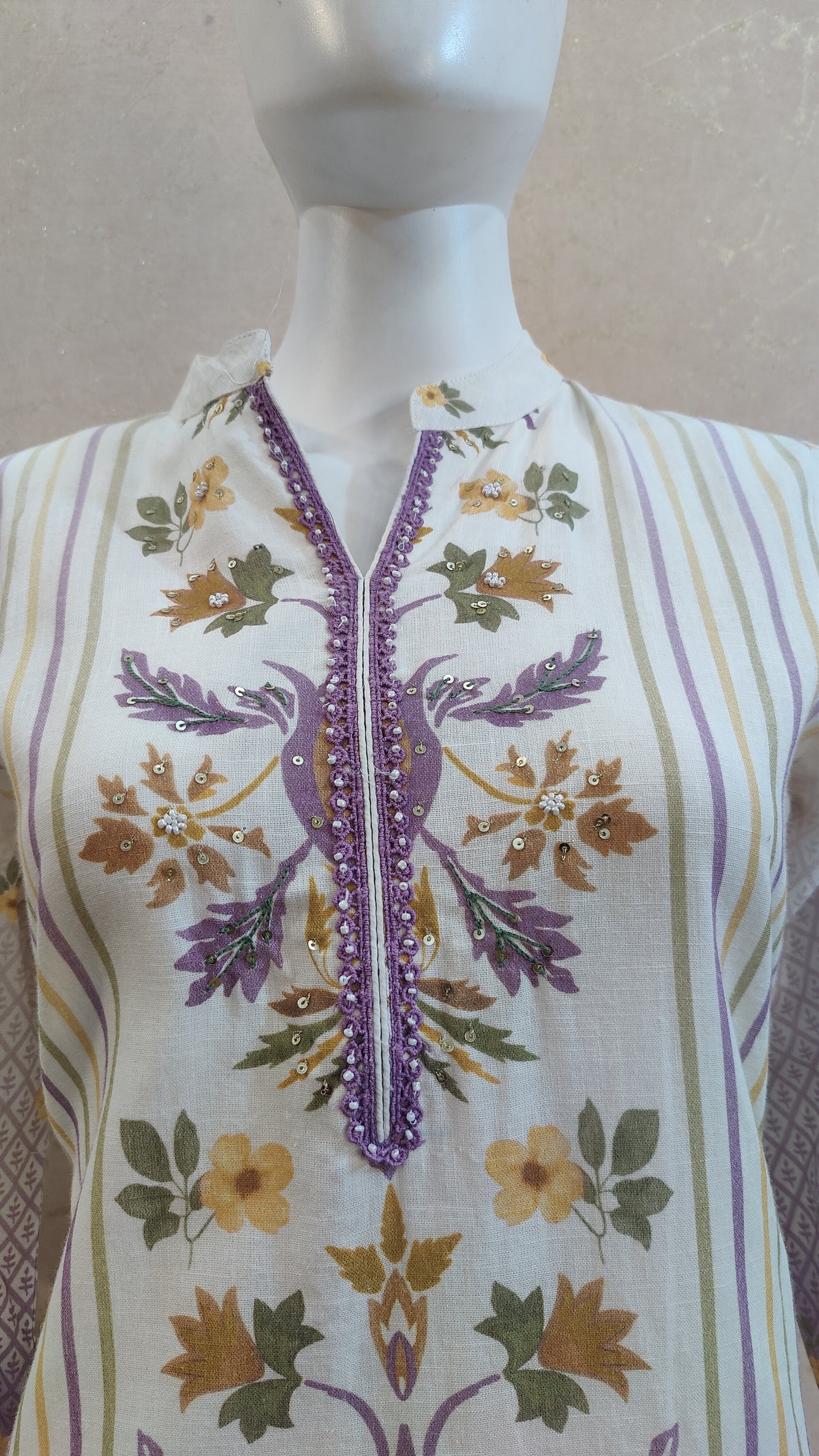 Pure Cotton Kurti with pant and dupatta M91425/GB