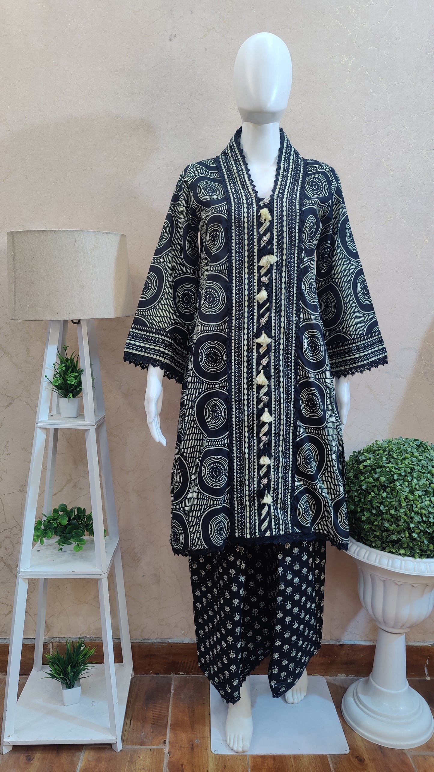 Pure Cotton Kurti with pant and dupatta M91195/GB