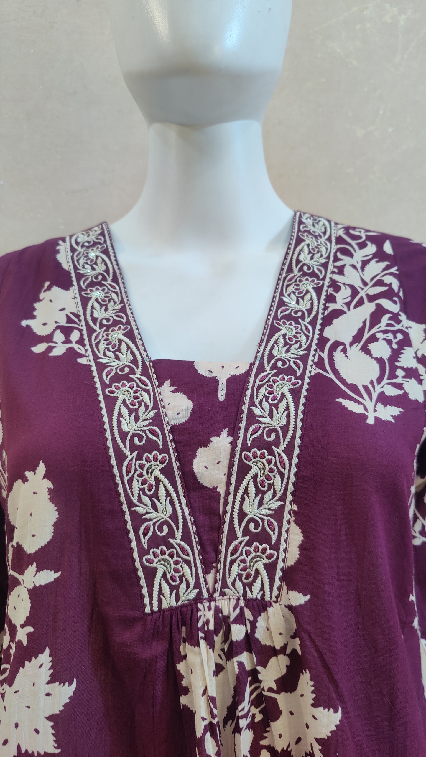 Pure Cotton Anarkali Kurti with pant and dupatta M8895/GB