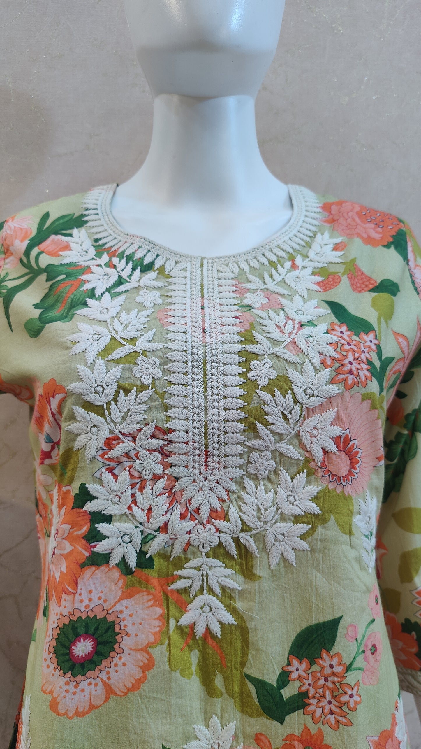 Pure Cotton Kurti with pant and dupatta M91250/AUR