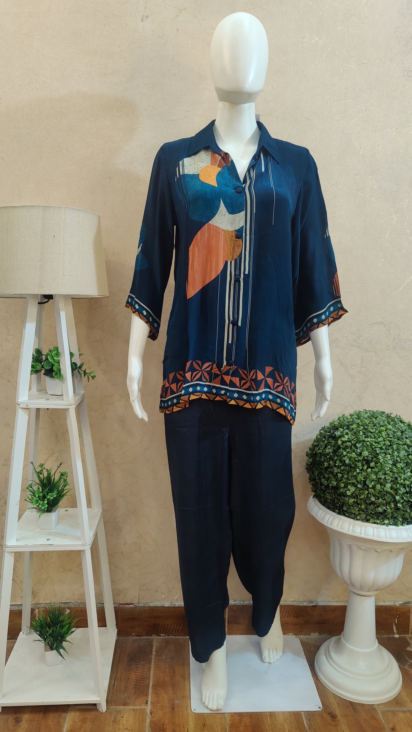 Pure Crape Co-ord Set M91195/AUR