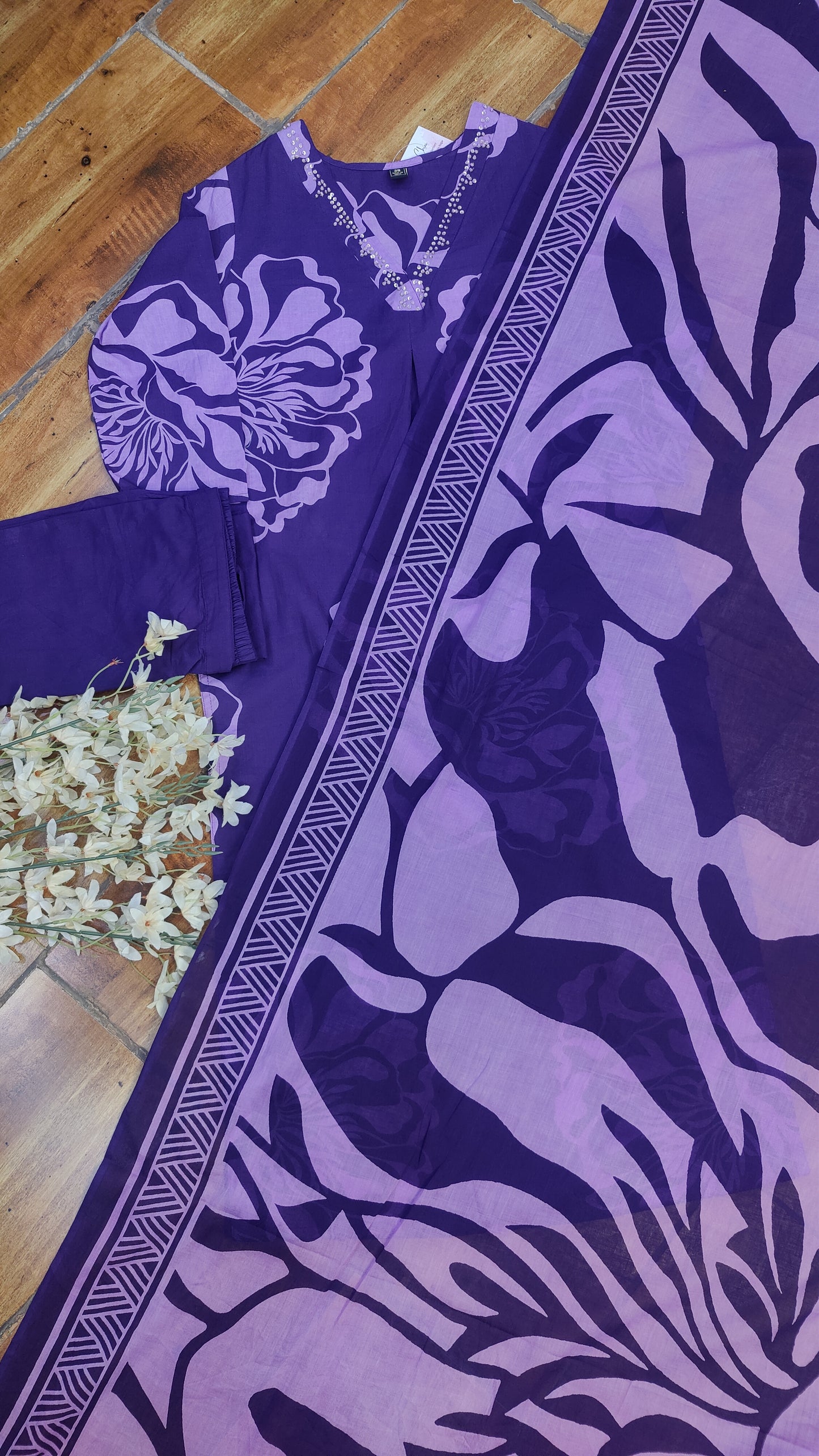 Pure Cotton kurti with pant and dupatta M8870SS