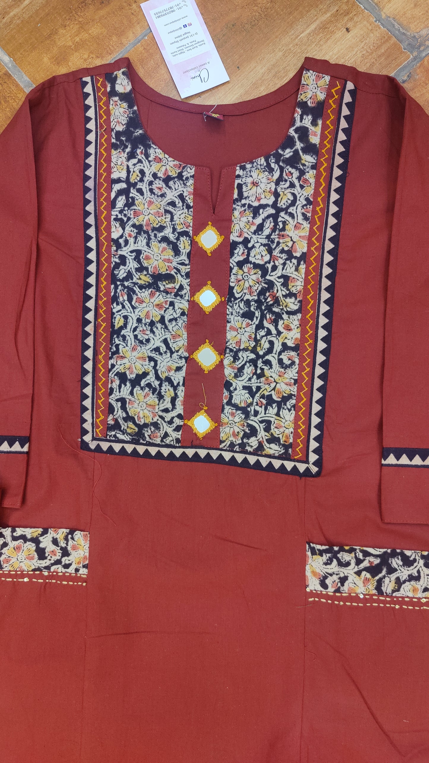 Pure Cotton kurti with pant and dupatta M91050RSP