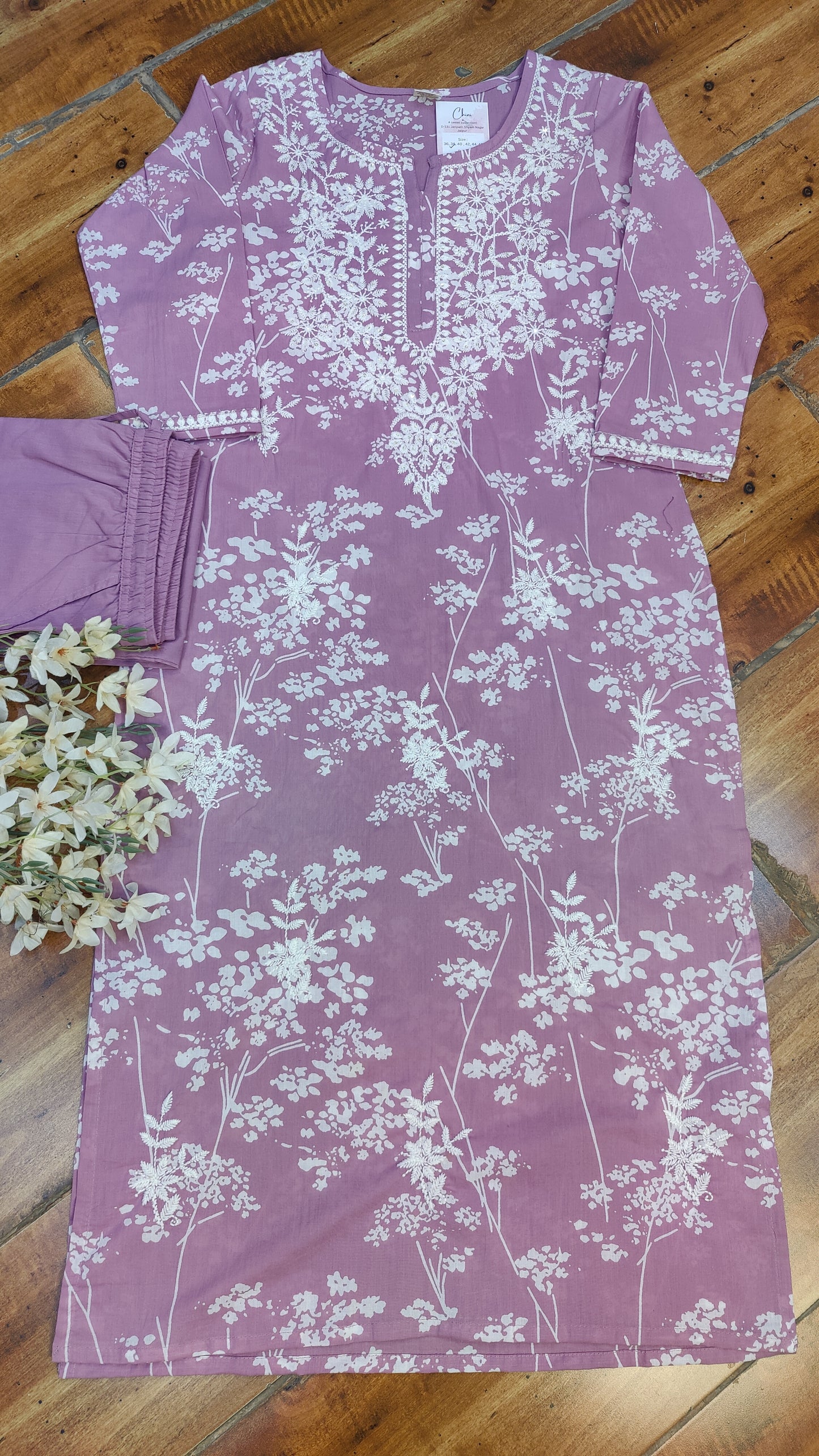 Pure Cotton kurti with pant and dupatta M91050RSP