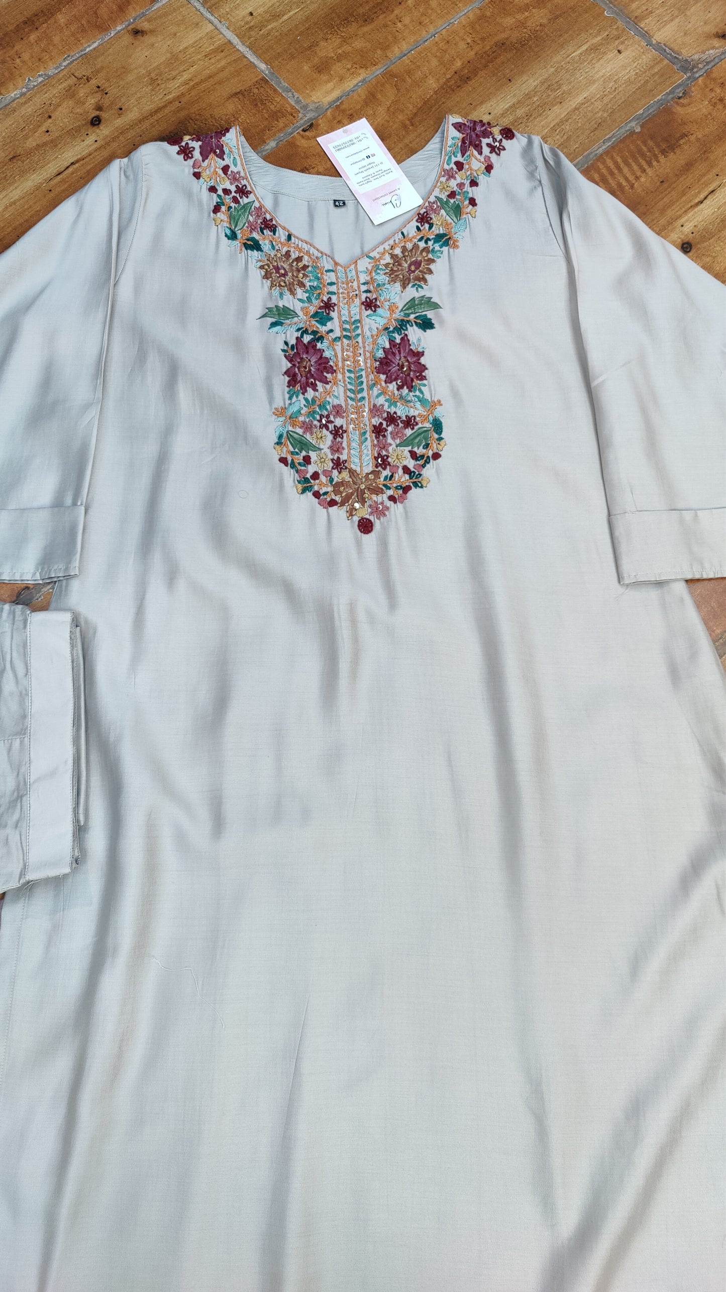 Silk Kurti with pant and dupatta M91200SS