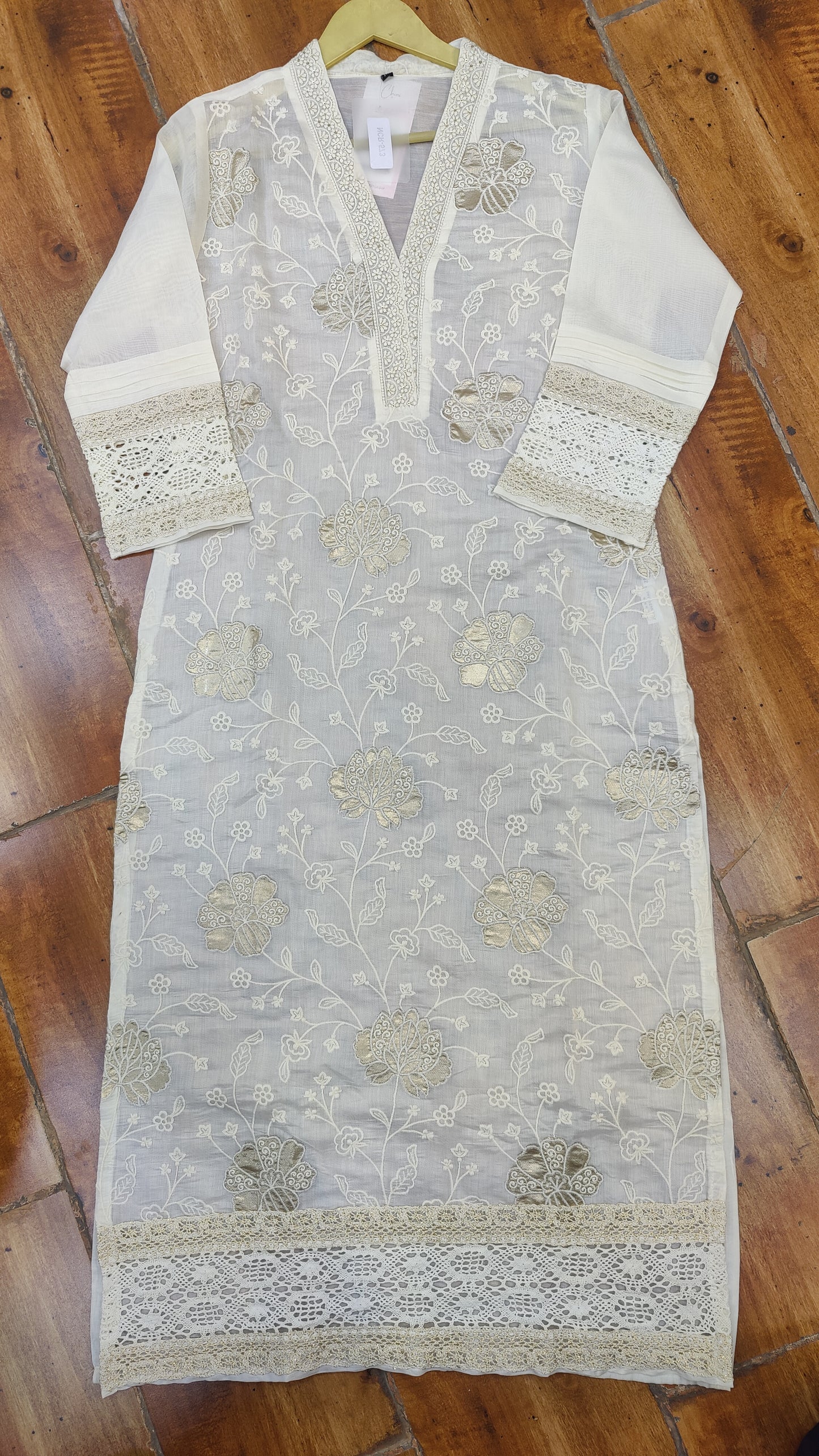 Pure Organza kurti with inner, pant and dupatta M92300/AUR