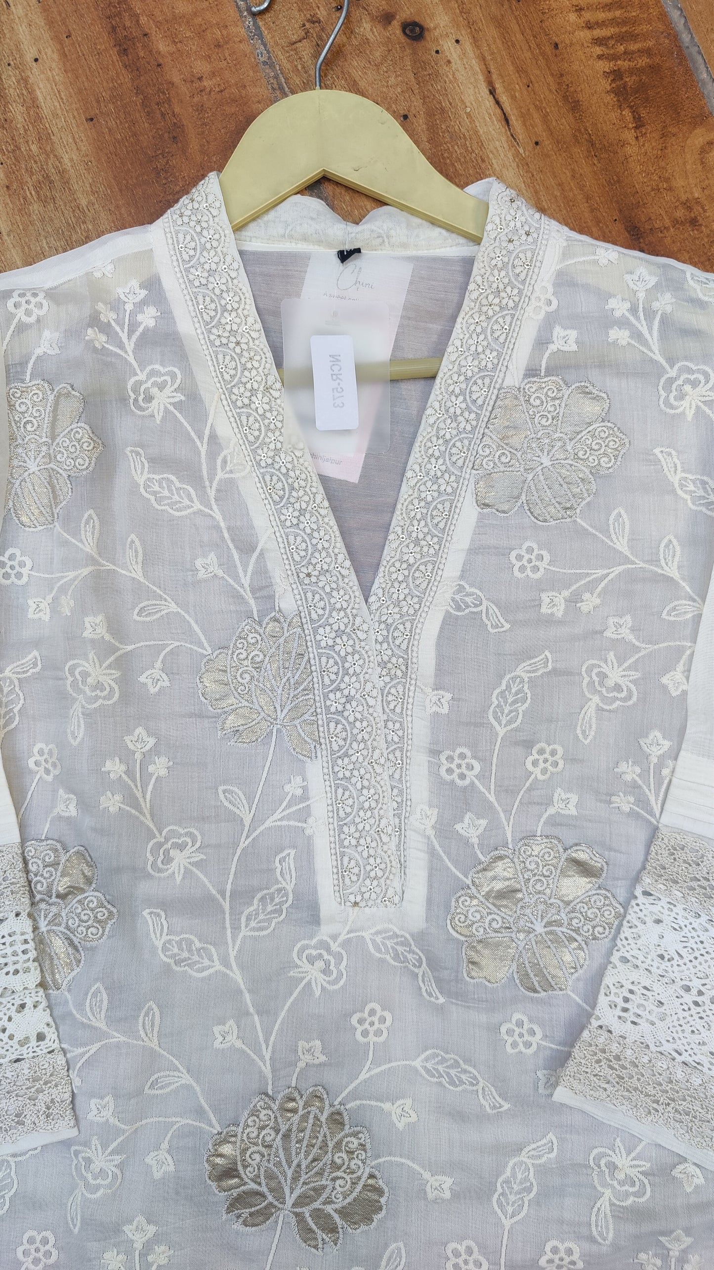 Pure Organza kurti with inner, pant and dupatta M92300/AUR