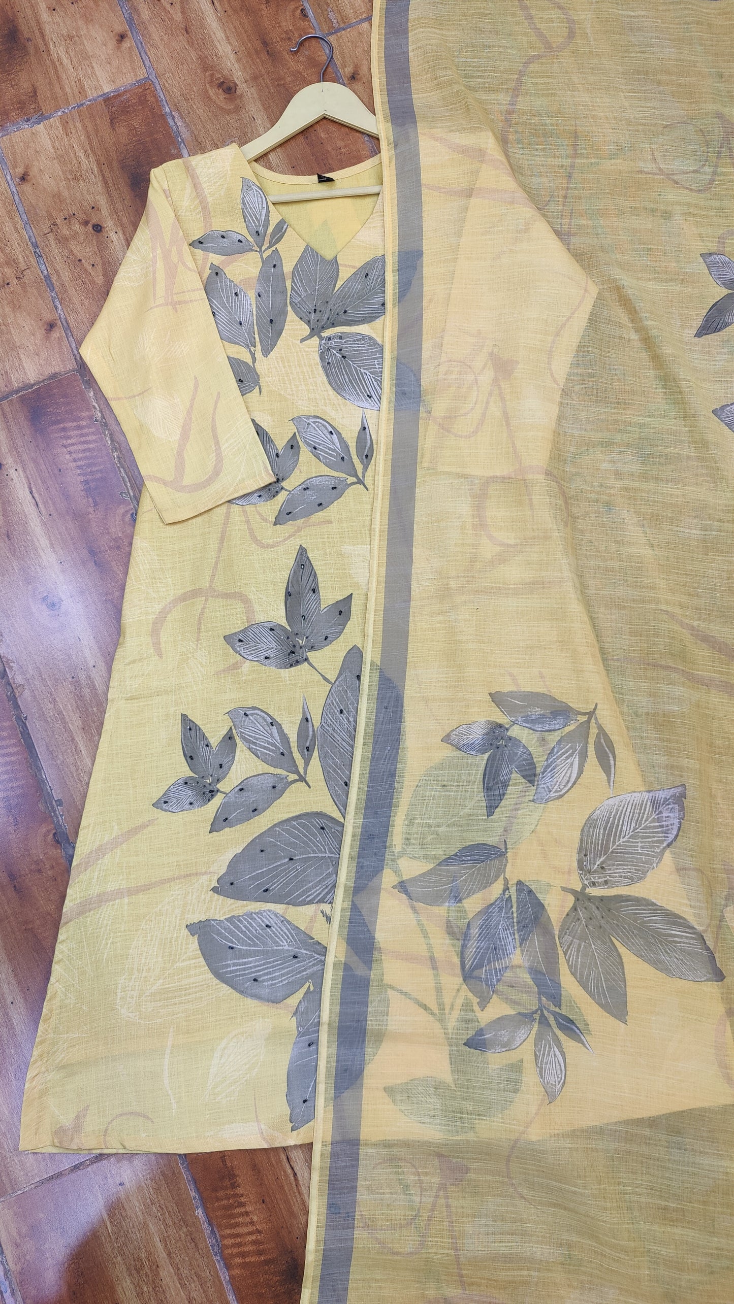Soft Cotton kurti with pant and dupatta M91380/GB