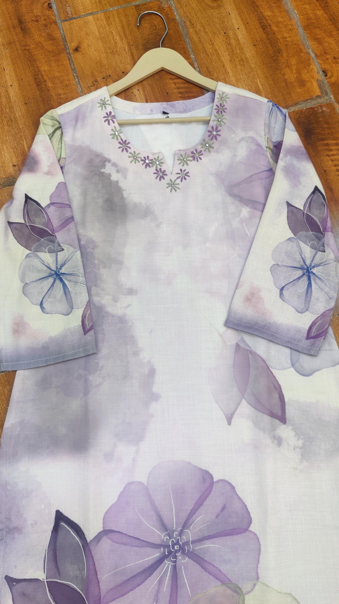 Soft Cotton kurti with pant and dupatta M91195/GB