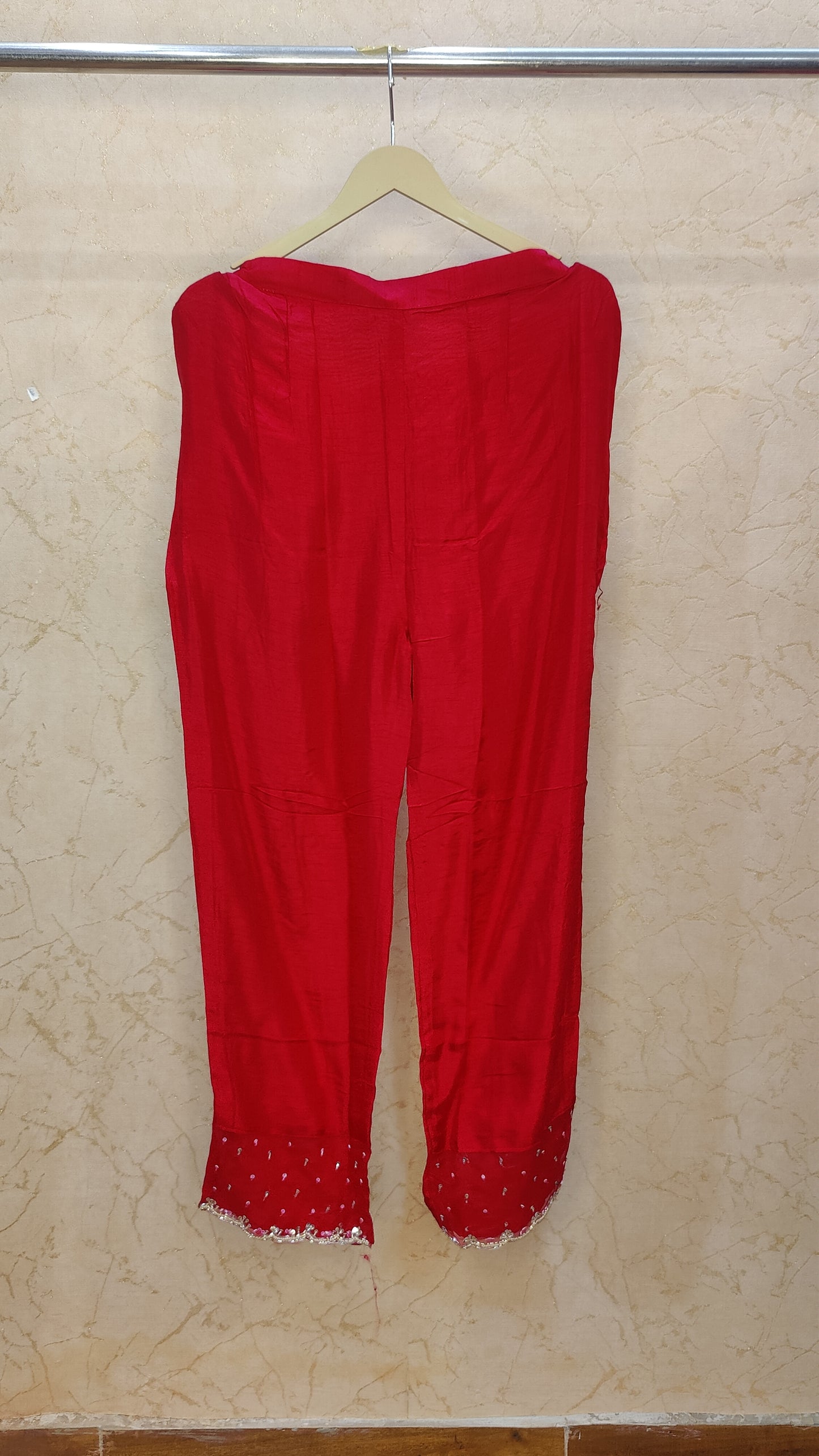 Pure Silk Kurti with pant and dupatta set M91970AUR