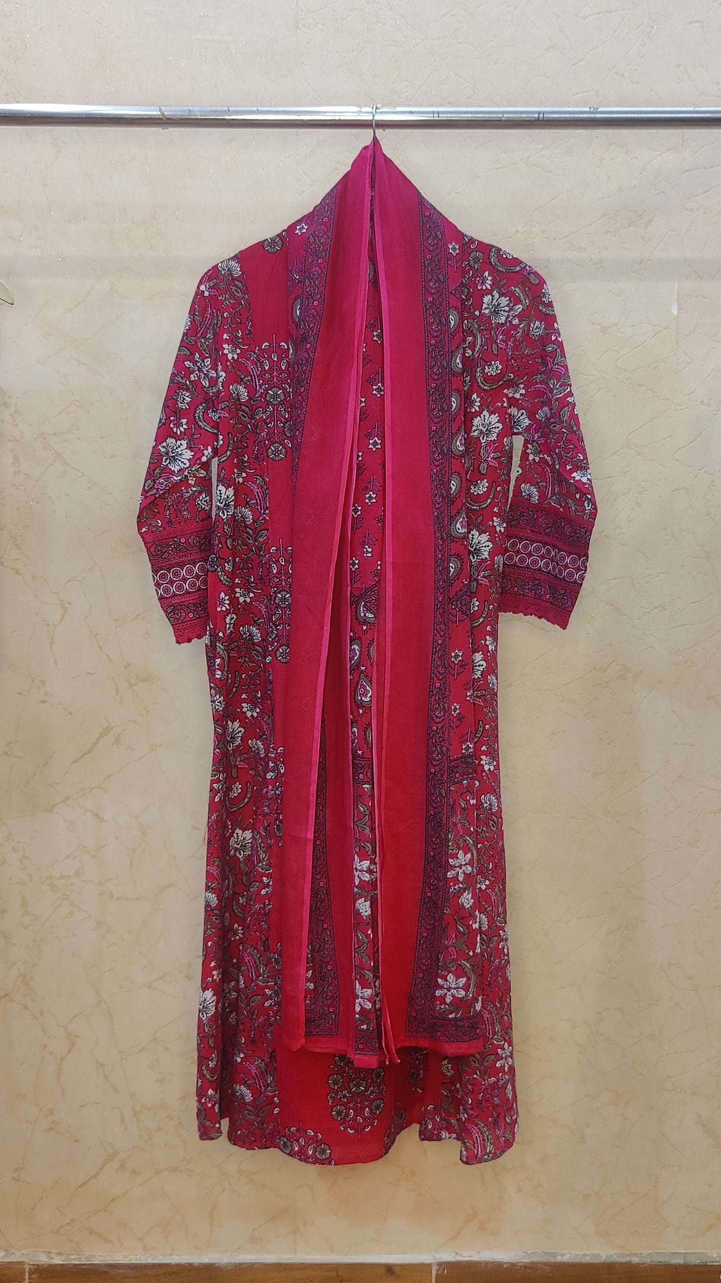 Pure Cotton kurti with pant and dupatta M91025/SS