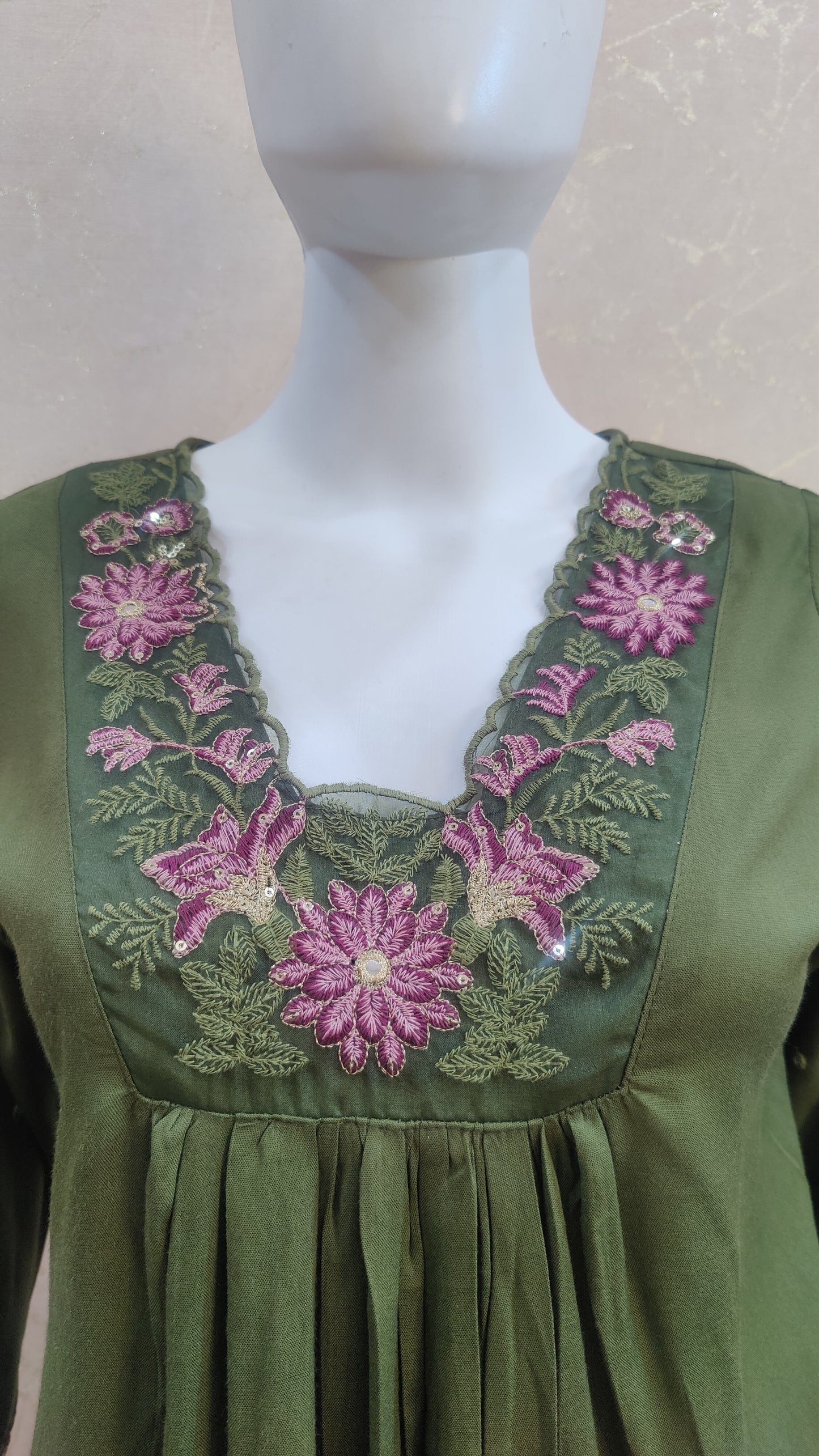Pure Cotton kurti with pant and Dupatta M91050/RST