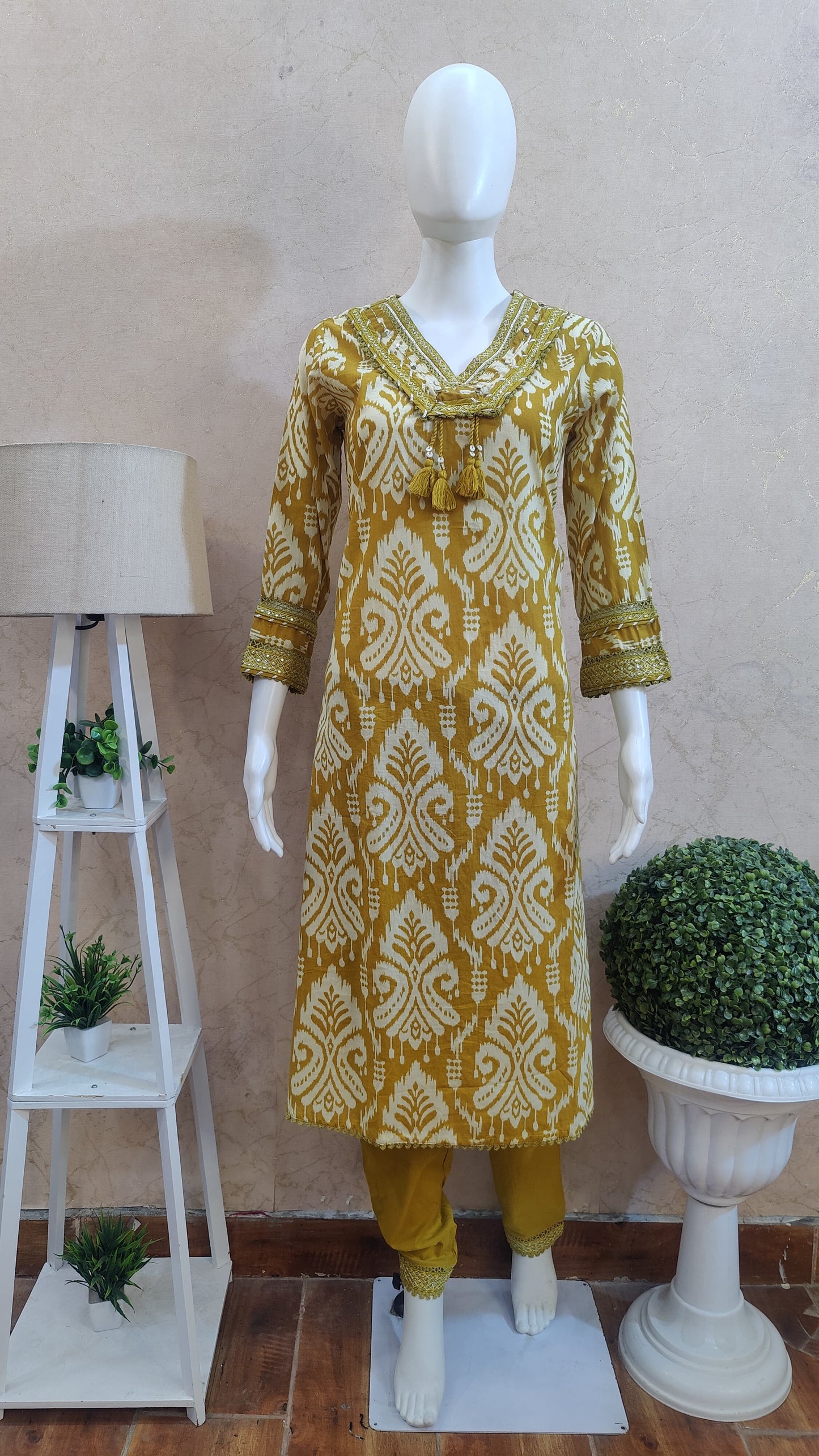 Pure Cotton Kurti with pant and Dupatta M91025/AUR
