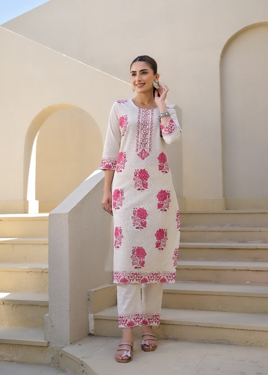 Pure Cotton Kurti with pant and dupatta M9920/SS