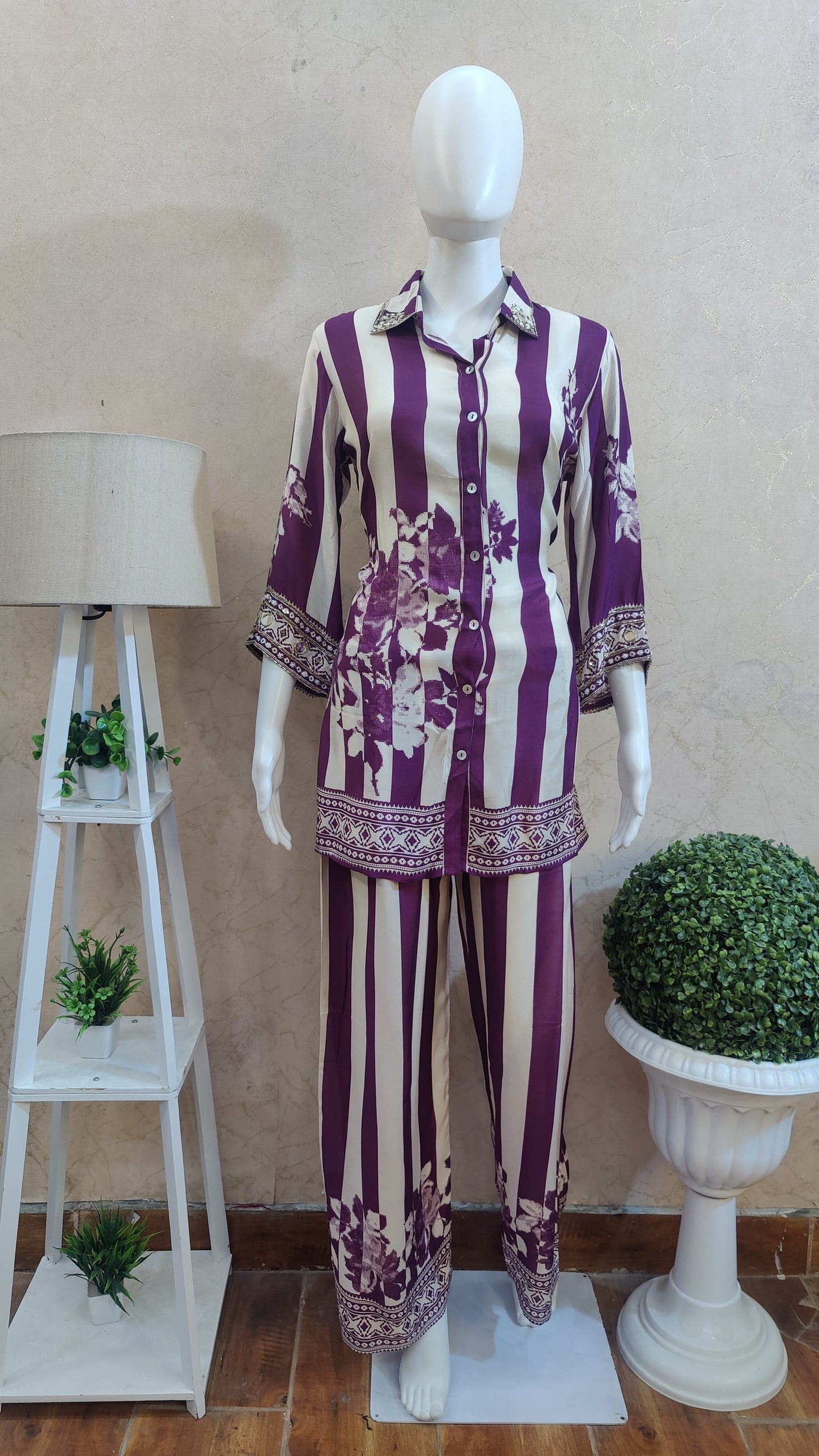 Pure Muslin Co-ord set M91485/AUR