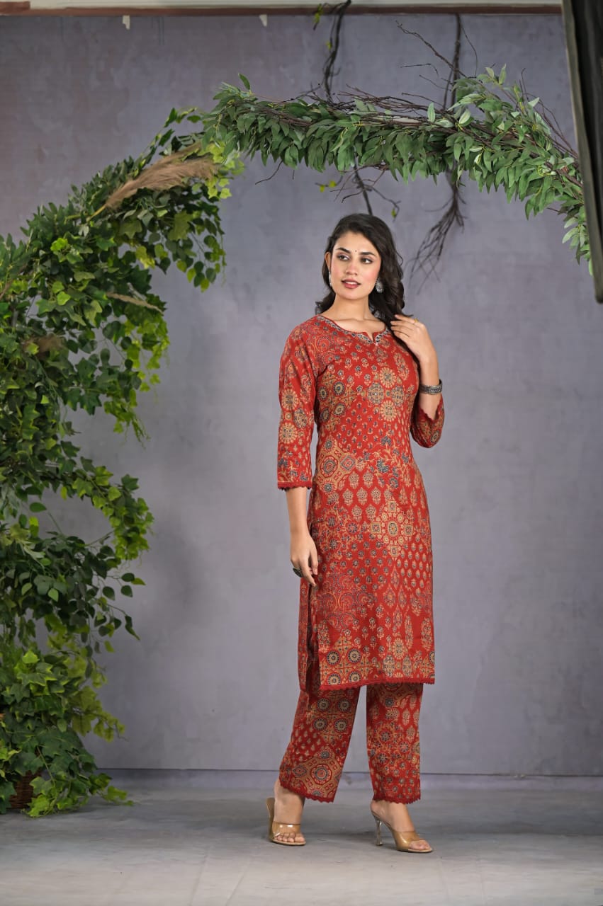 Pure Cotton kurti with pant M7730/FL