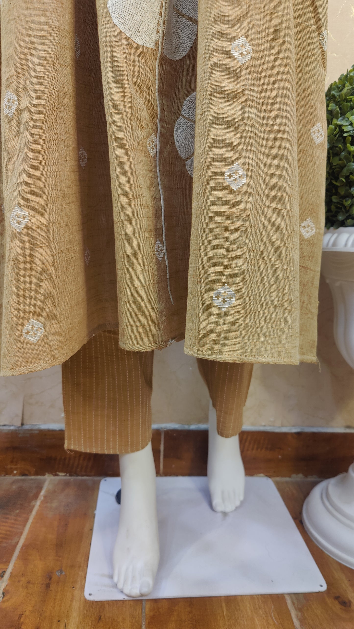 Pure Linen Cotton Kurti with pant M91750FL