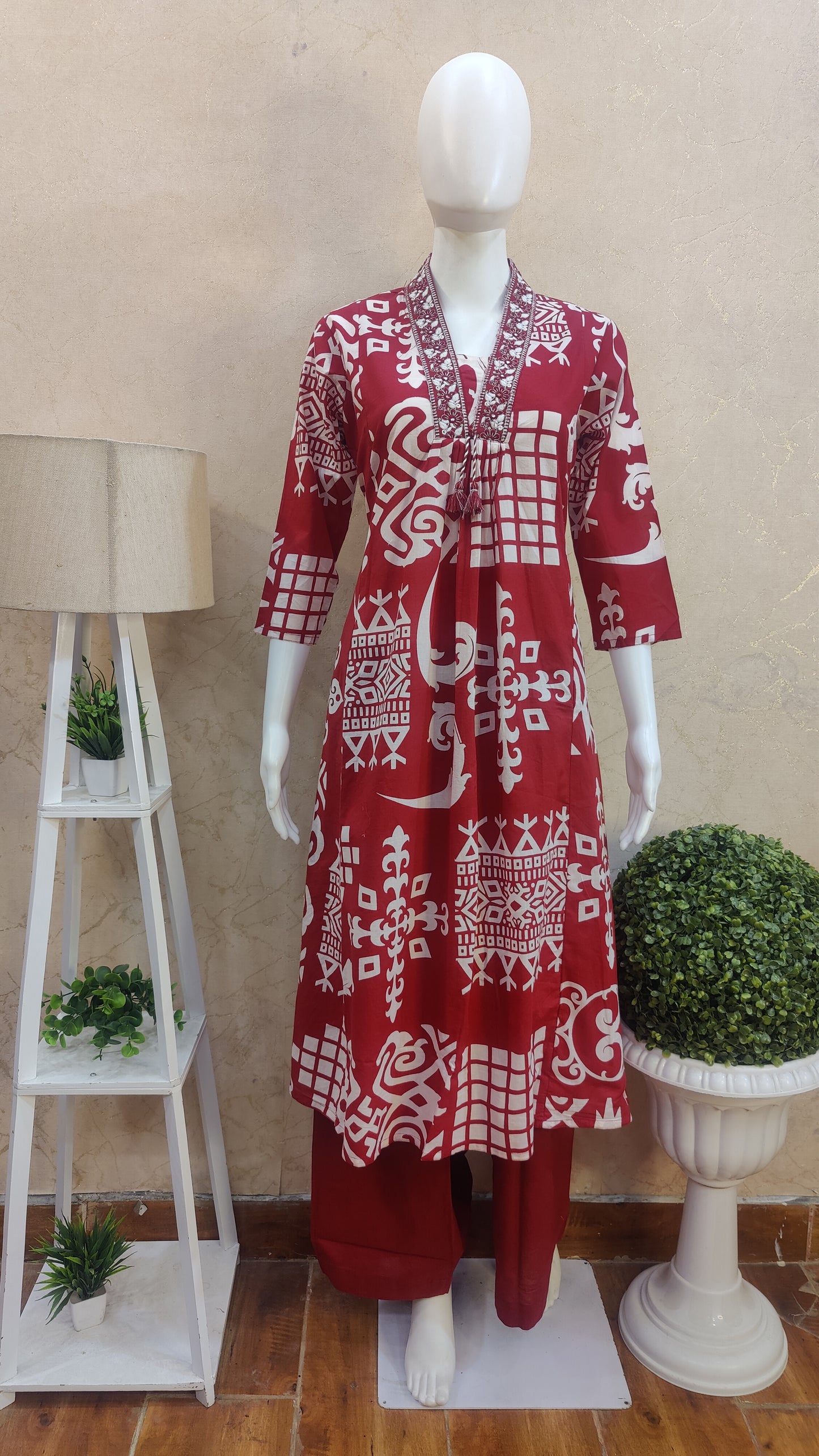 Pure Cotton Kurti with pant and Dupatta M9920/AUR
