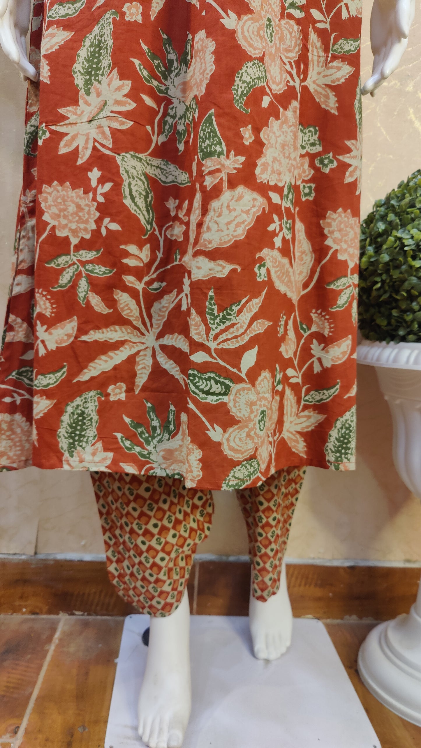 Pure Cotton kurti with pant and dupatta M9945RJP