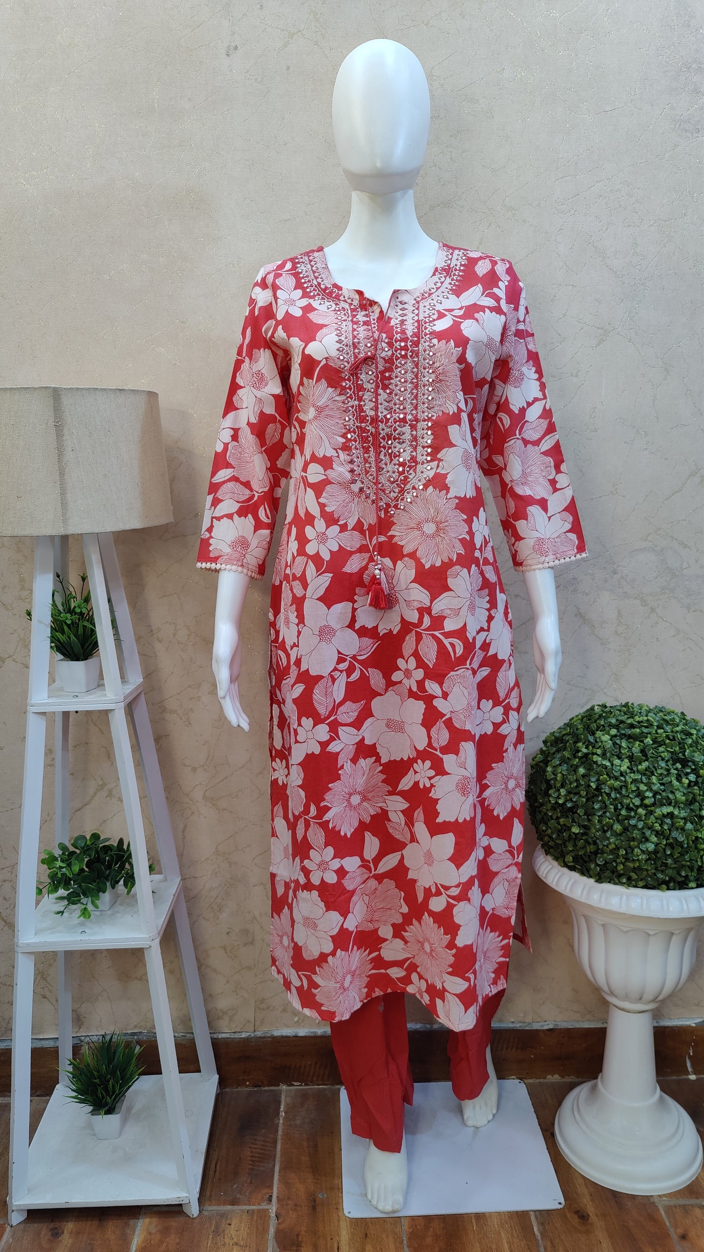 Pure Cotton Kurti with pant and dupatta M9995/AUR