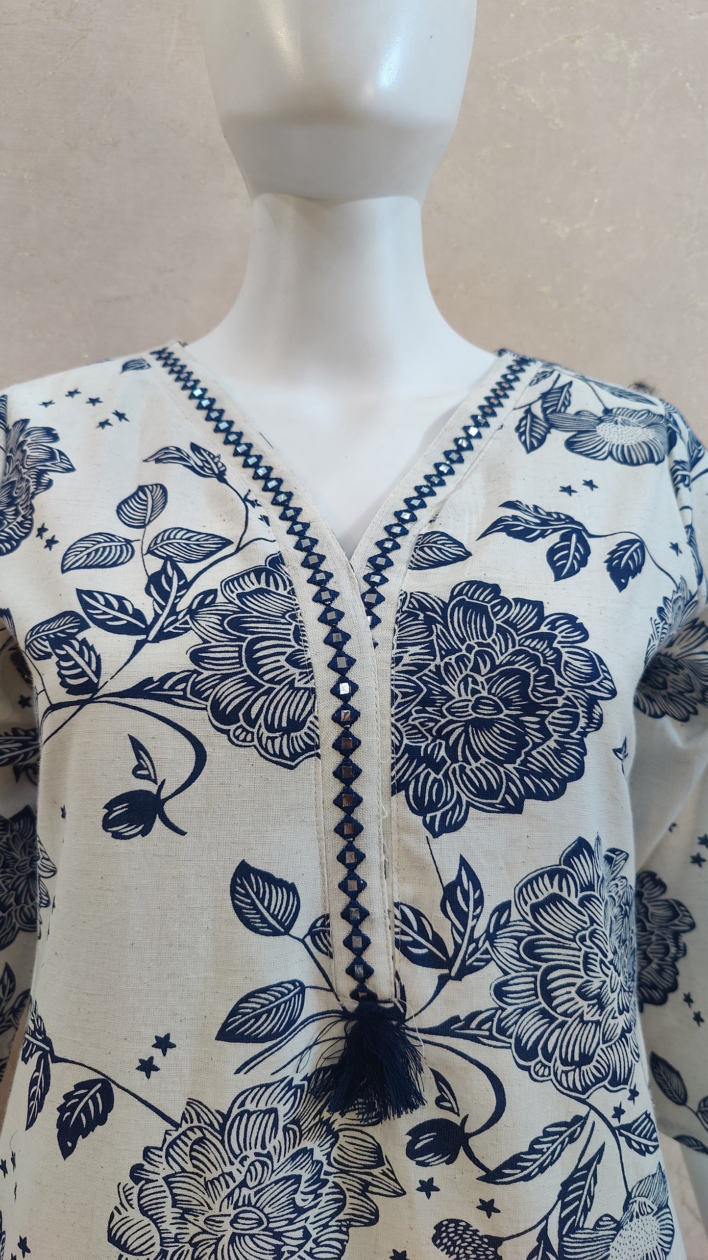 Pure Cotton Kurti with pant set M8840/AUR