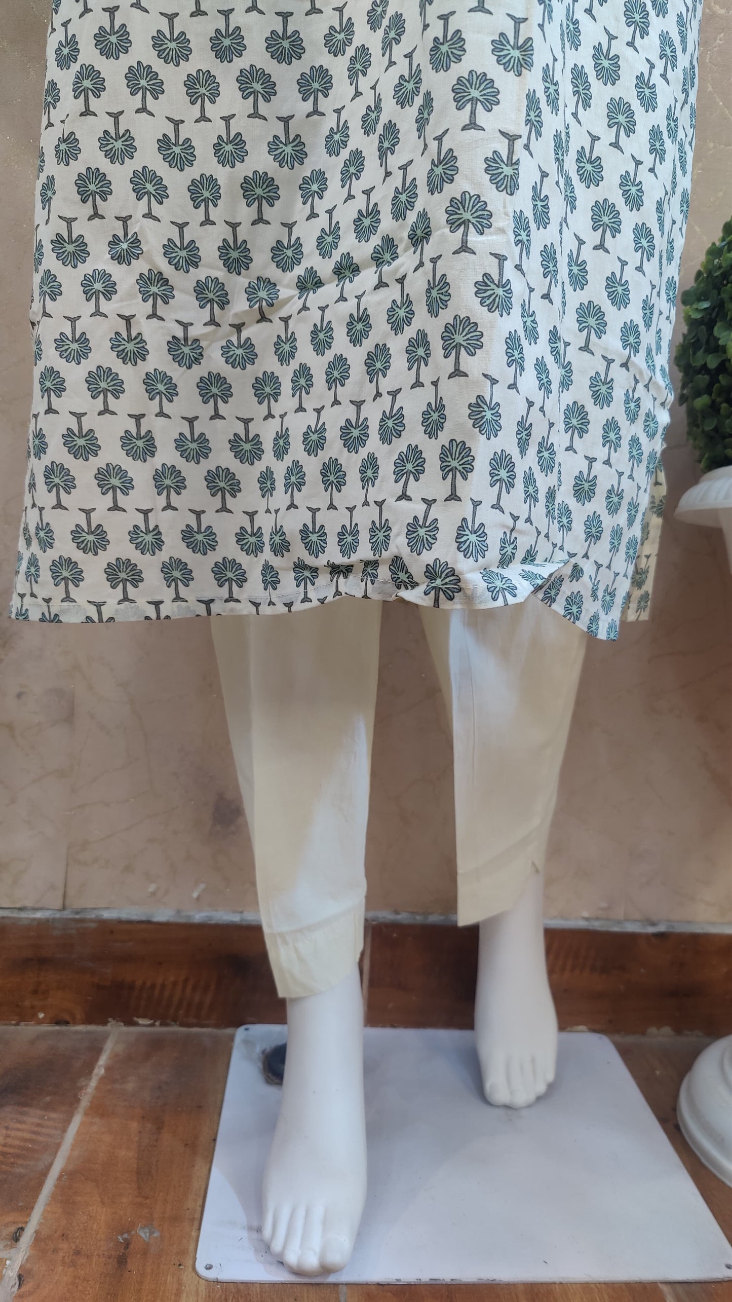 Pure Cotton Kurti with pant and dupatta M91025/AUR