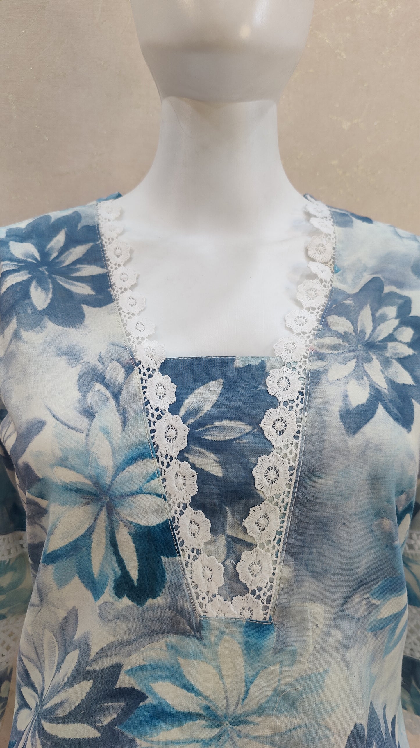 Pure Cotton Kurti with pant and Dupatta M1025/AU