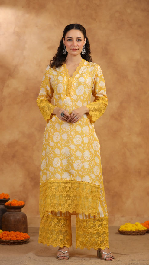Pure Muslin Kurti with pant and Dupatta M91900/FL