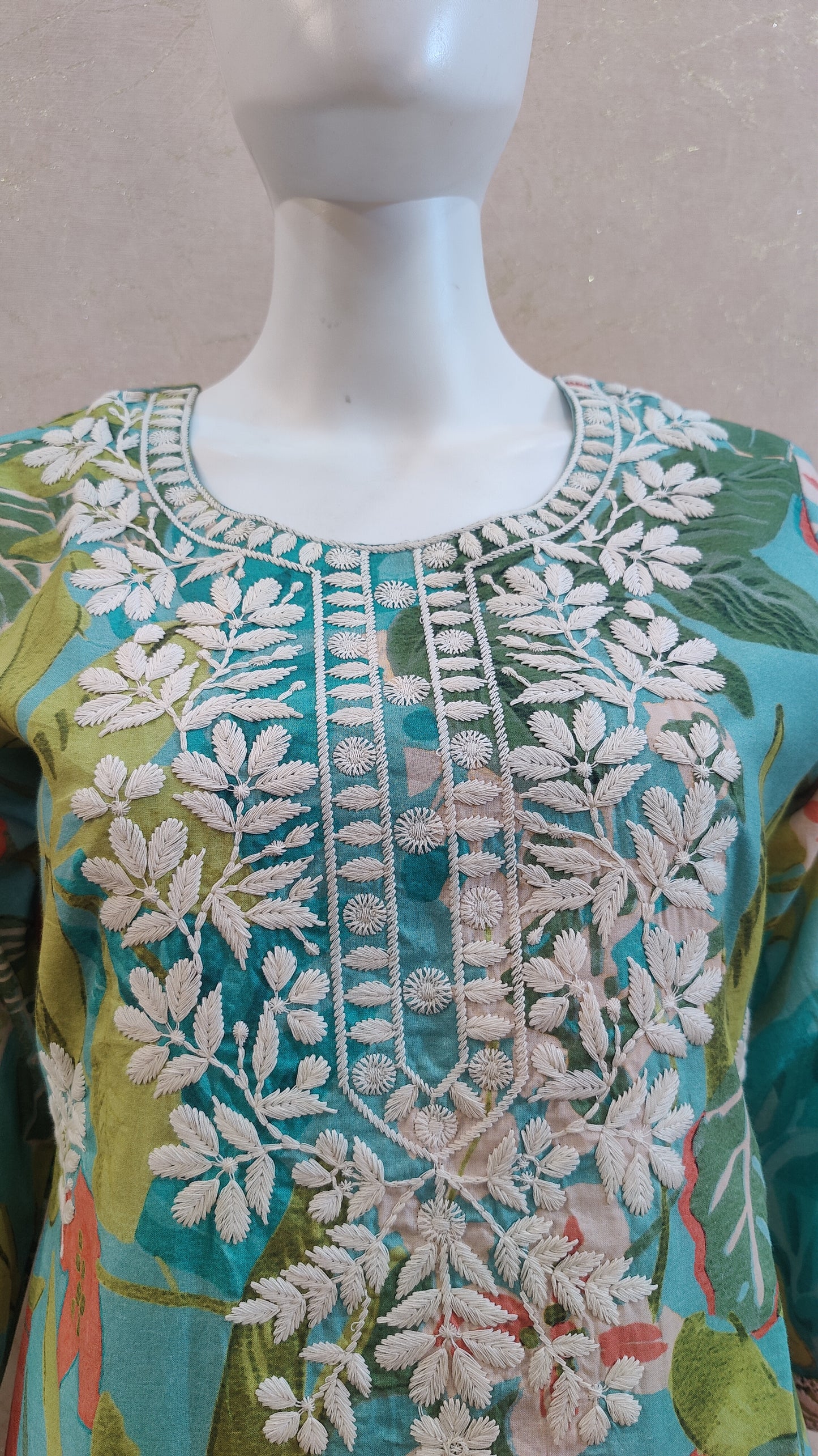 Pure Cotton Kurti with pant and dupatta M91250/AUR